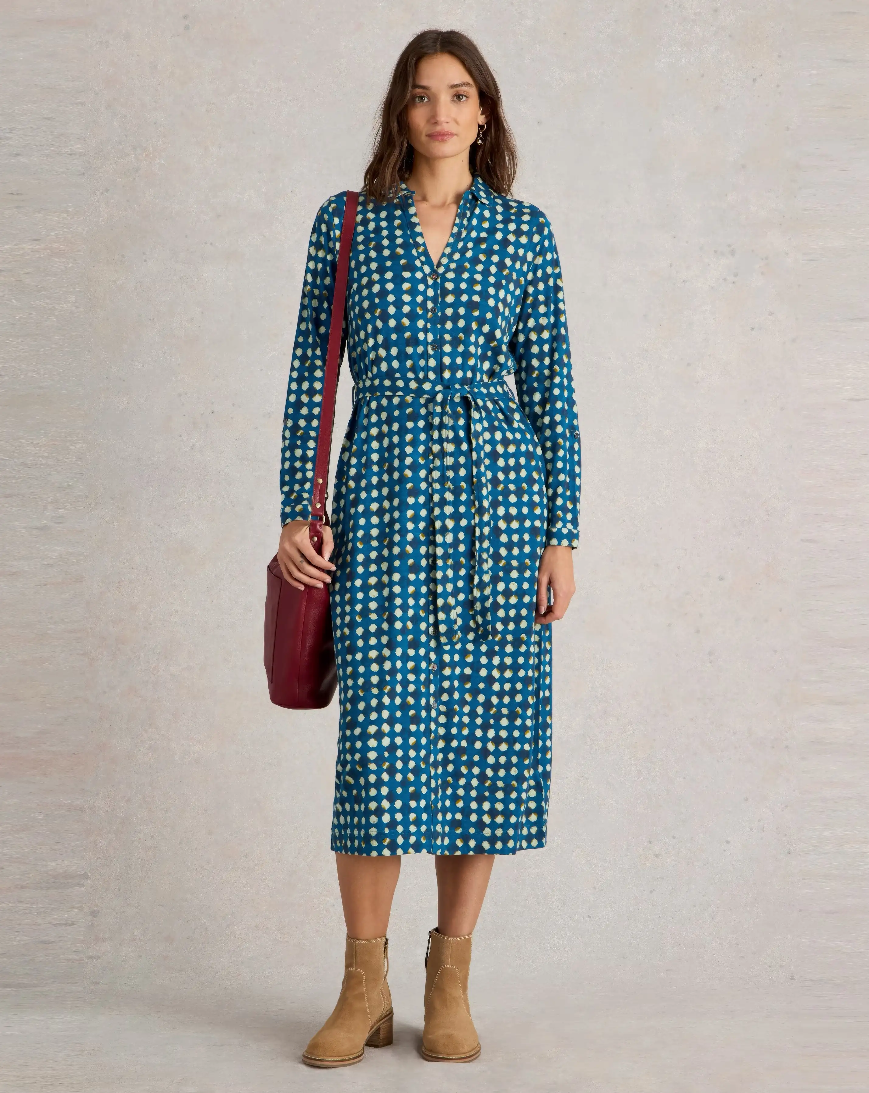 White Stuff Annie Jersey Shirt Dress 1 White Stuff Annie Jersey Shirt Dress