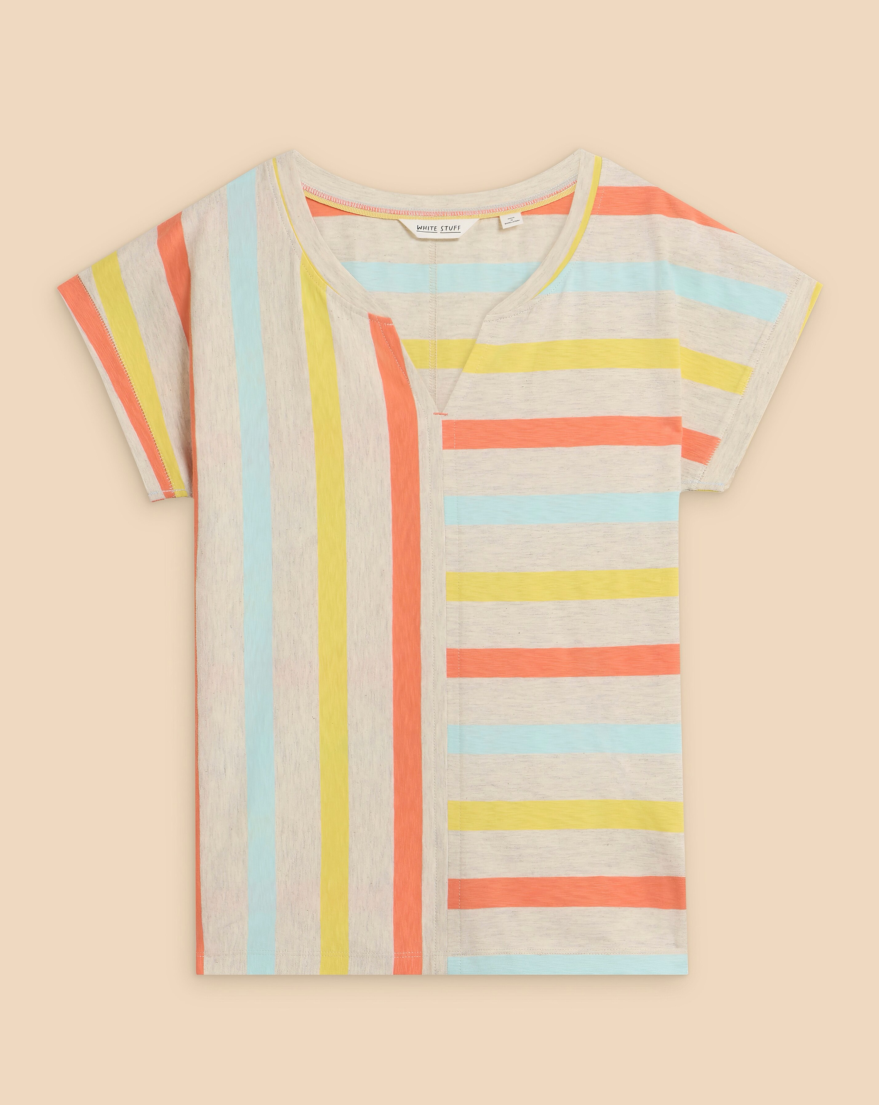 White Stuff Nelly Notch Neck Tee 2 White Stuff Nelly Notch Neck Tee