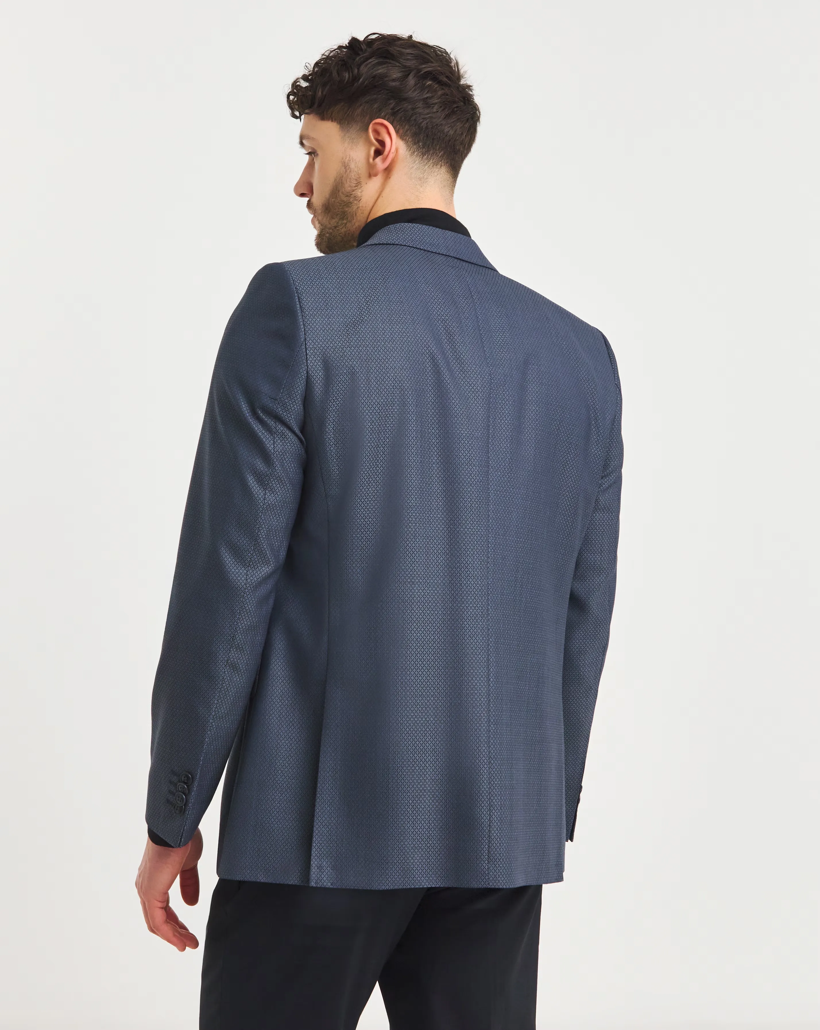 William Hunt Jacquard Satin Lapel Blazer 3 William Hunt Jacquard Satin Lapel Blazer
