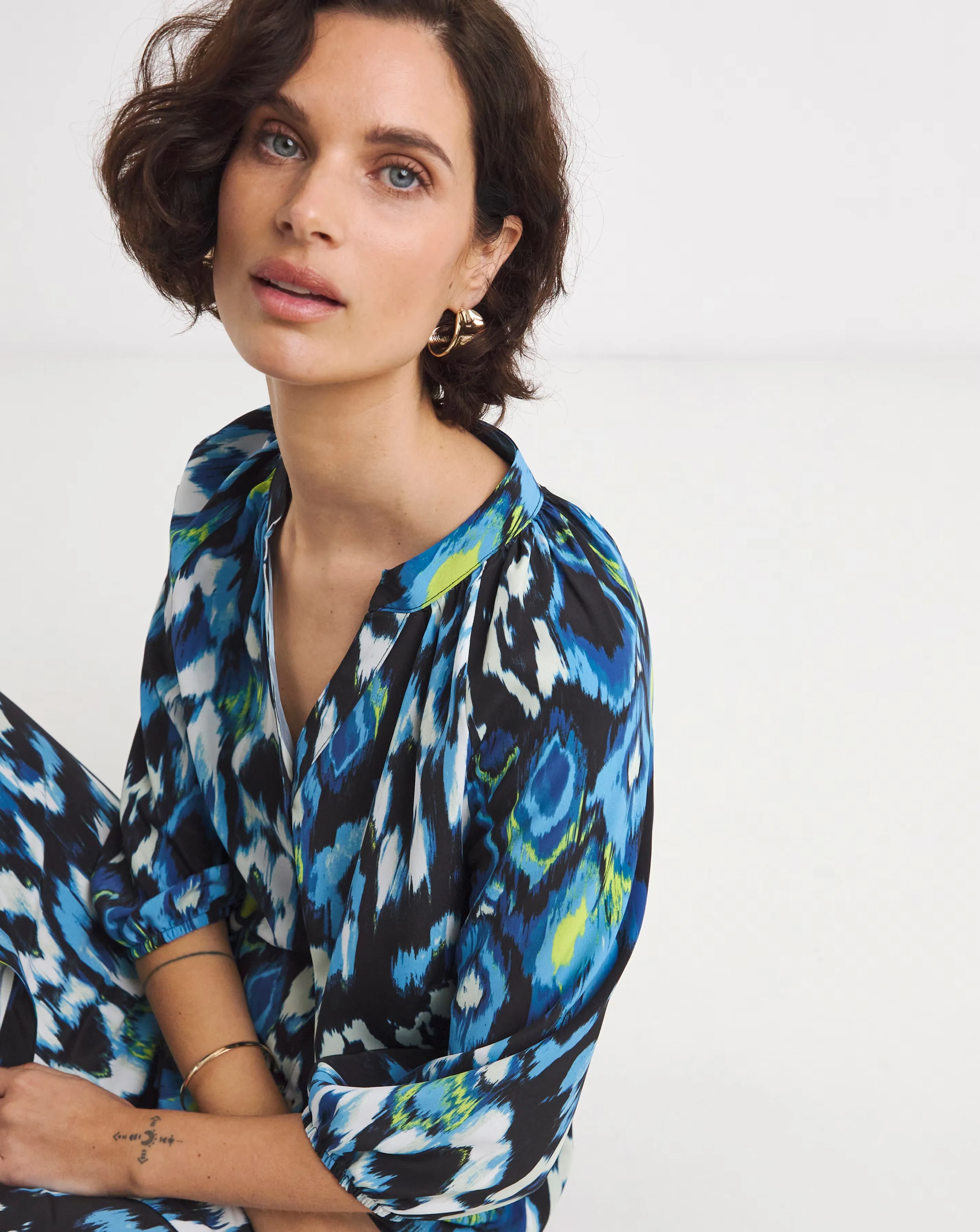 Printed Textured Fabric Kaftan Dress 4 Printed Textured Fabric Kaftan Dress