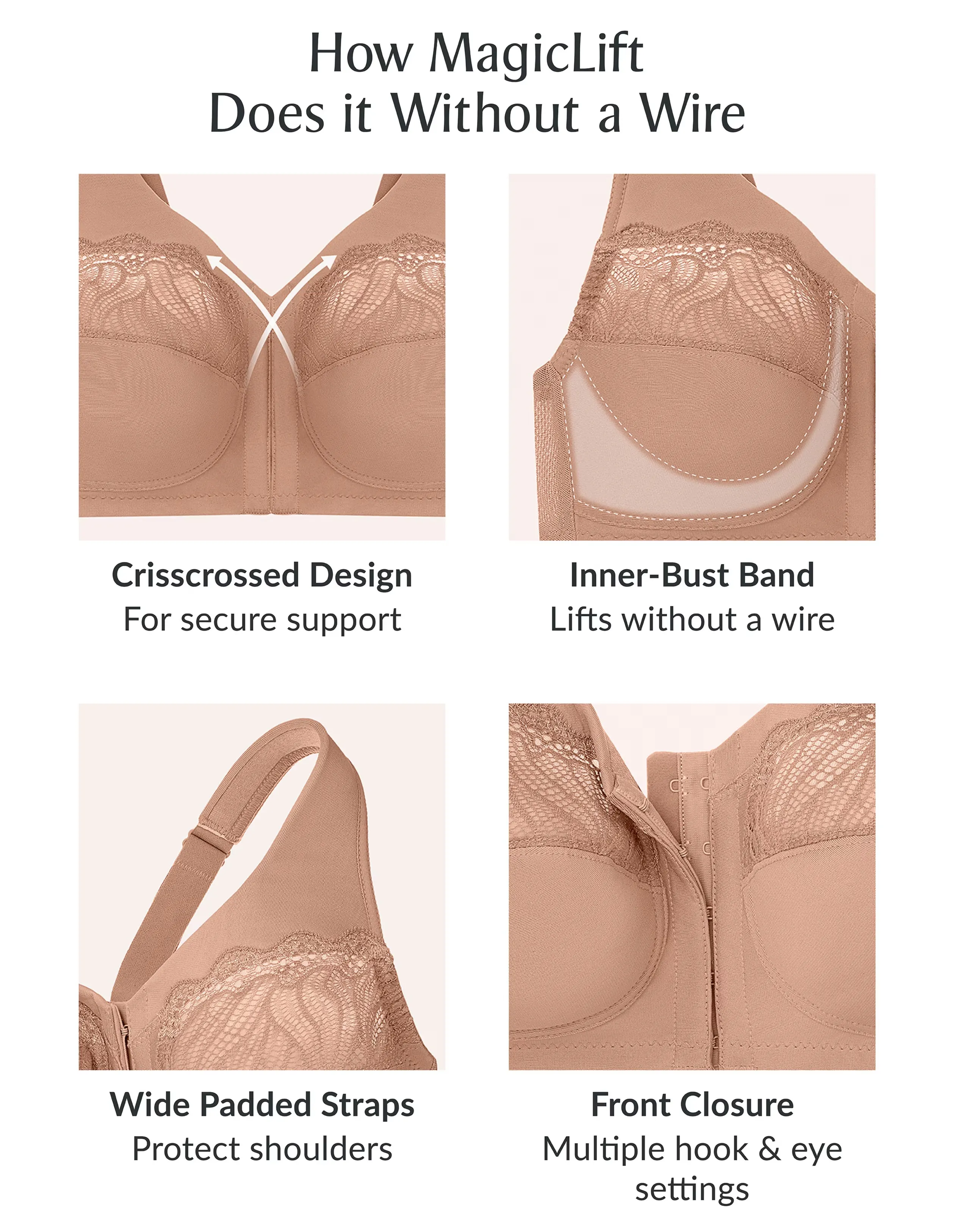 Glamorise Plus Size MagicLift Natural Shape Bra 1210 2 Glamorise Plus Size MagicLift Natural Shape Bra 1210
