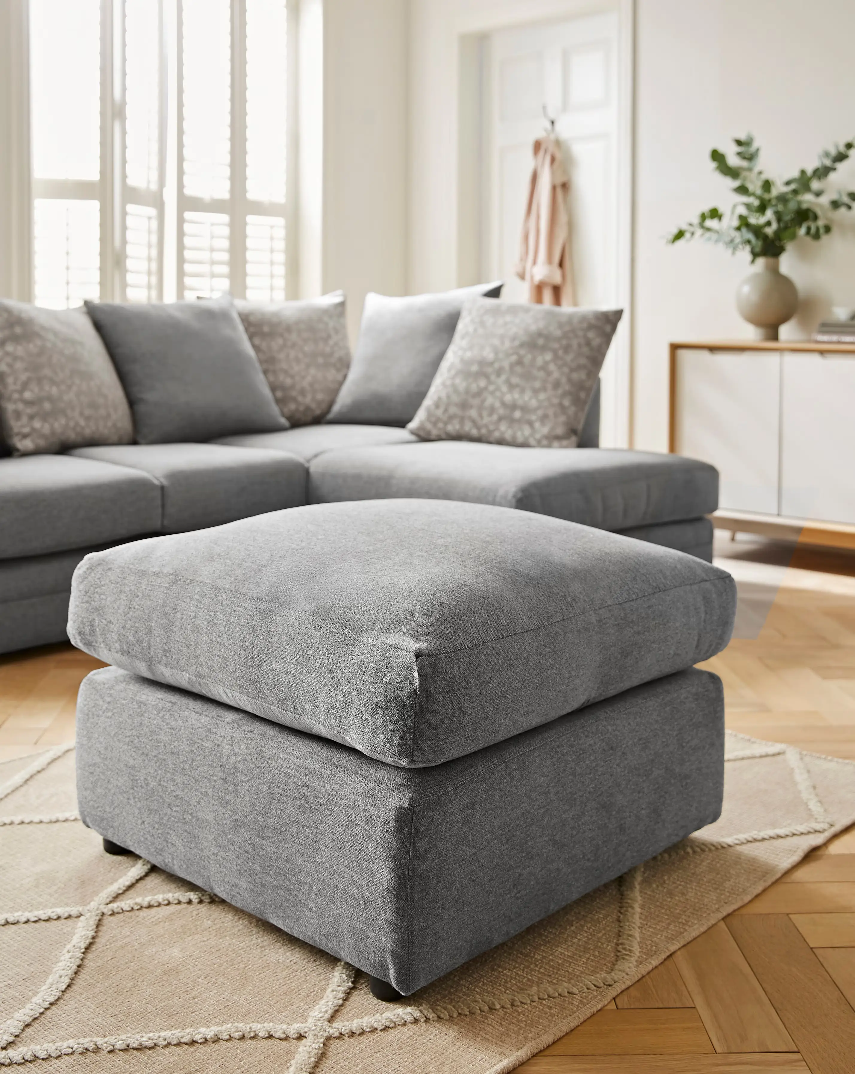 Missy Chenille Footstool
