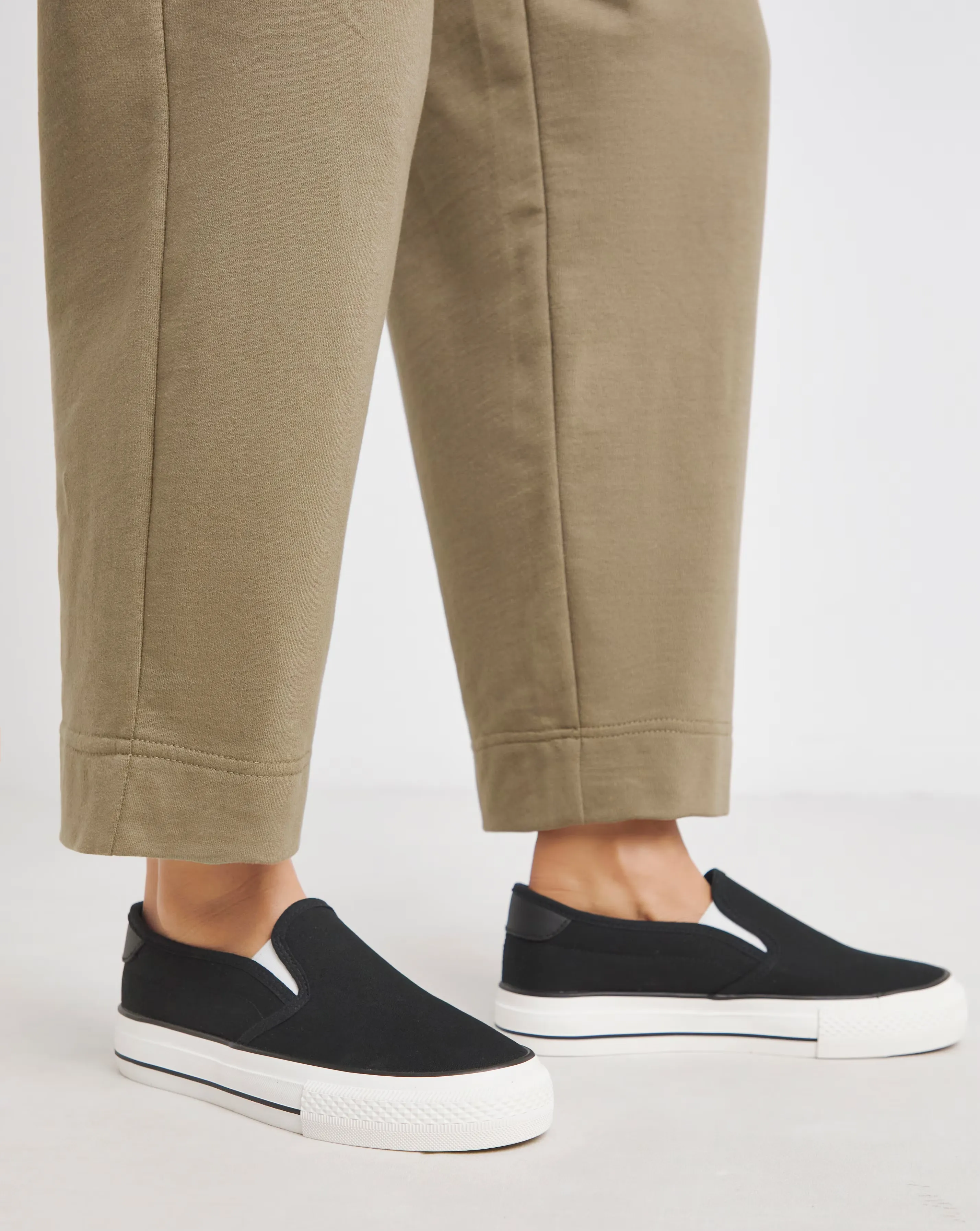 Cali Slip On Canvas Trainer - Wide Fit (E) 2 Cali Slip On Canvas Trainer - Extra Wide Fit (EEE)
