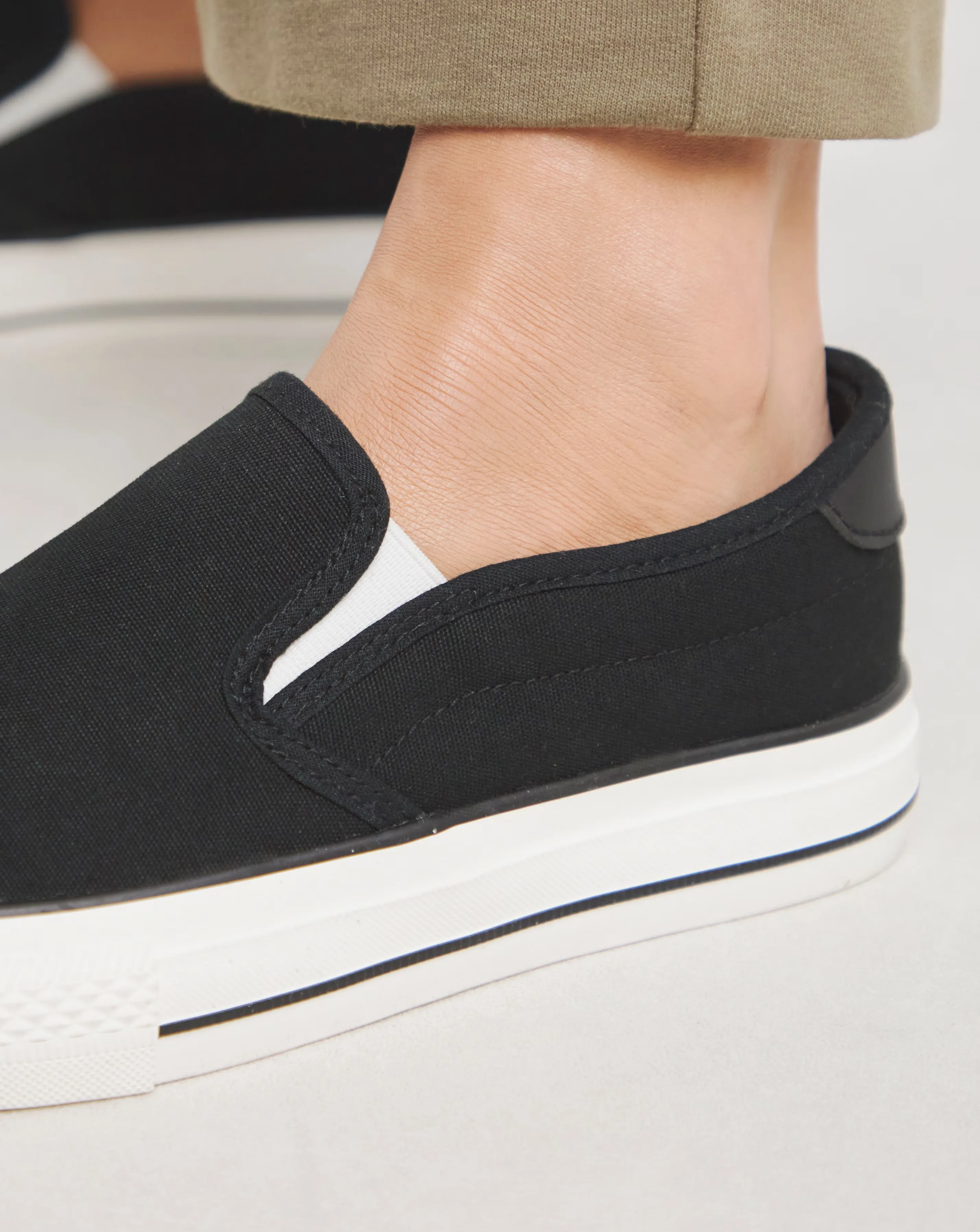 Cali Slip On Canvas Trainer - Wide Fit (E) 3 Cali Slip On Canvas Trainer - Extra Wide Fit (EEE)