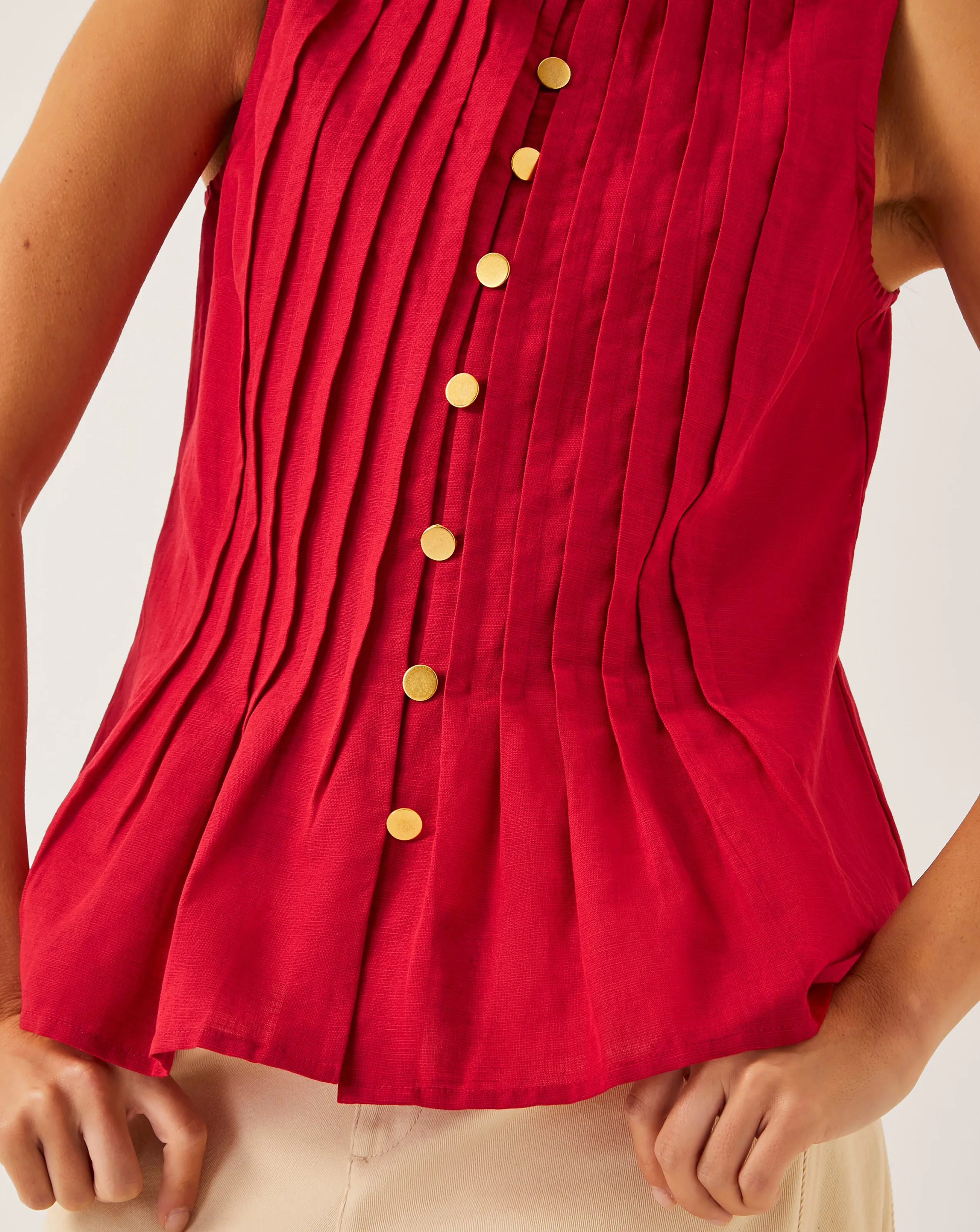 Monsoon Monica Linen Blend Pleated Top 4 Monsoon Monica Linen Blend Pleated Top