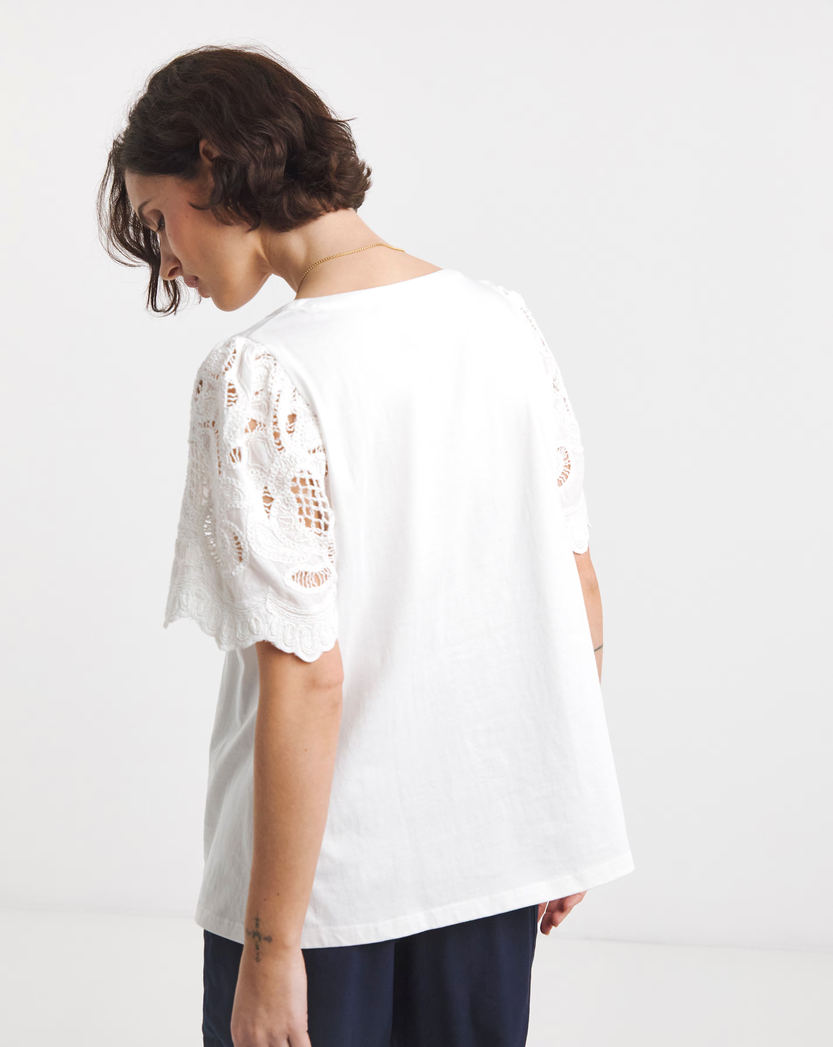 Square Neck Lace Sleeve Top 4 Square Neck Lace Sleeve Top