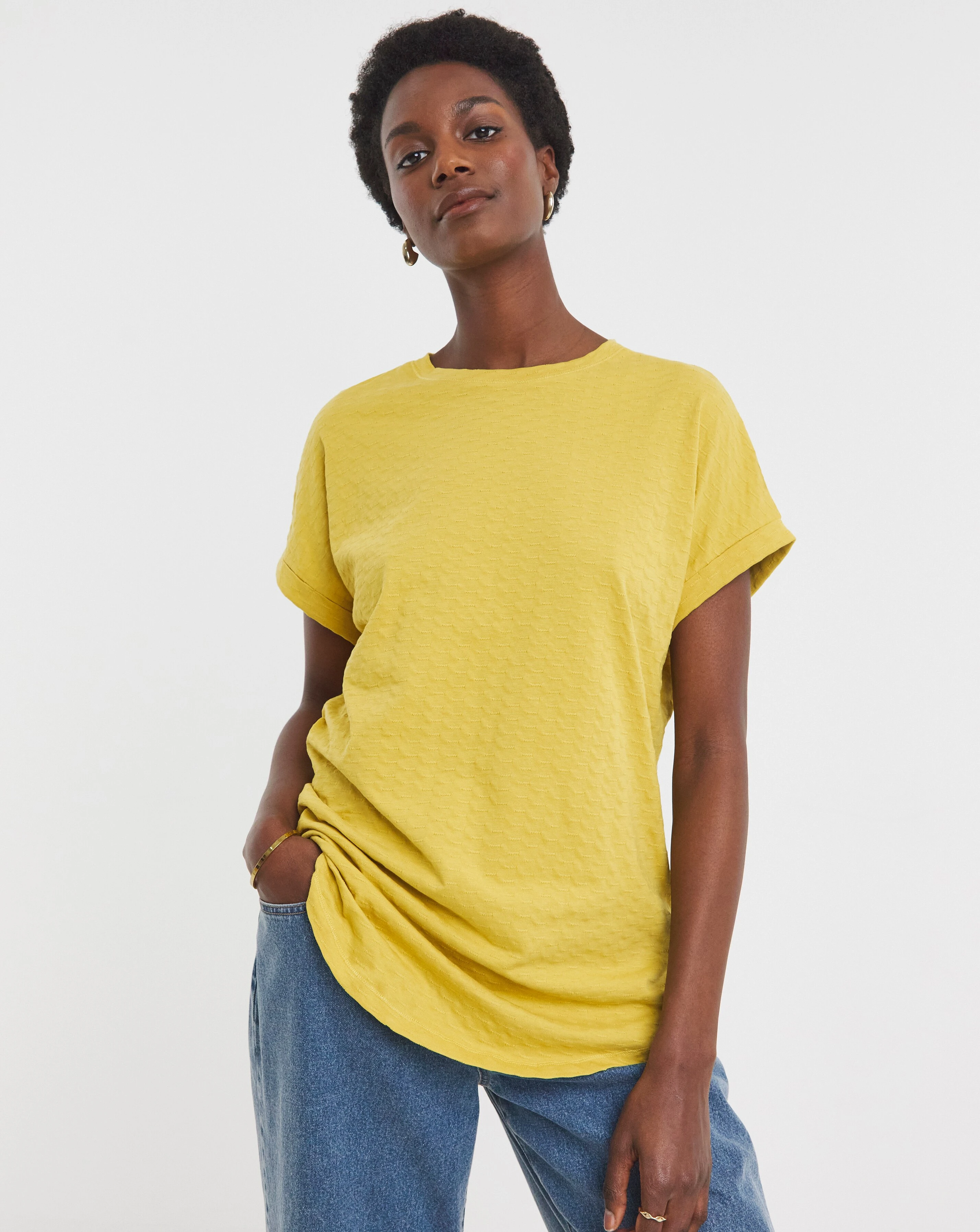 Dobby Textured Curved Hem 3 Dobby Textured Curved Hem