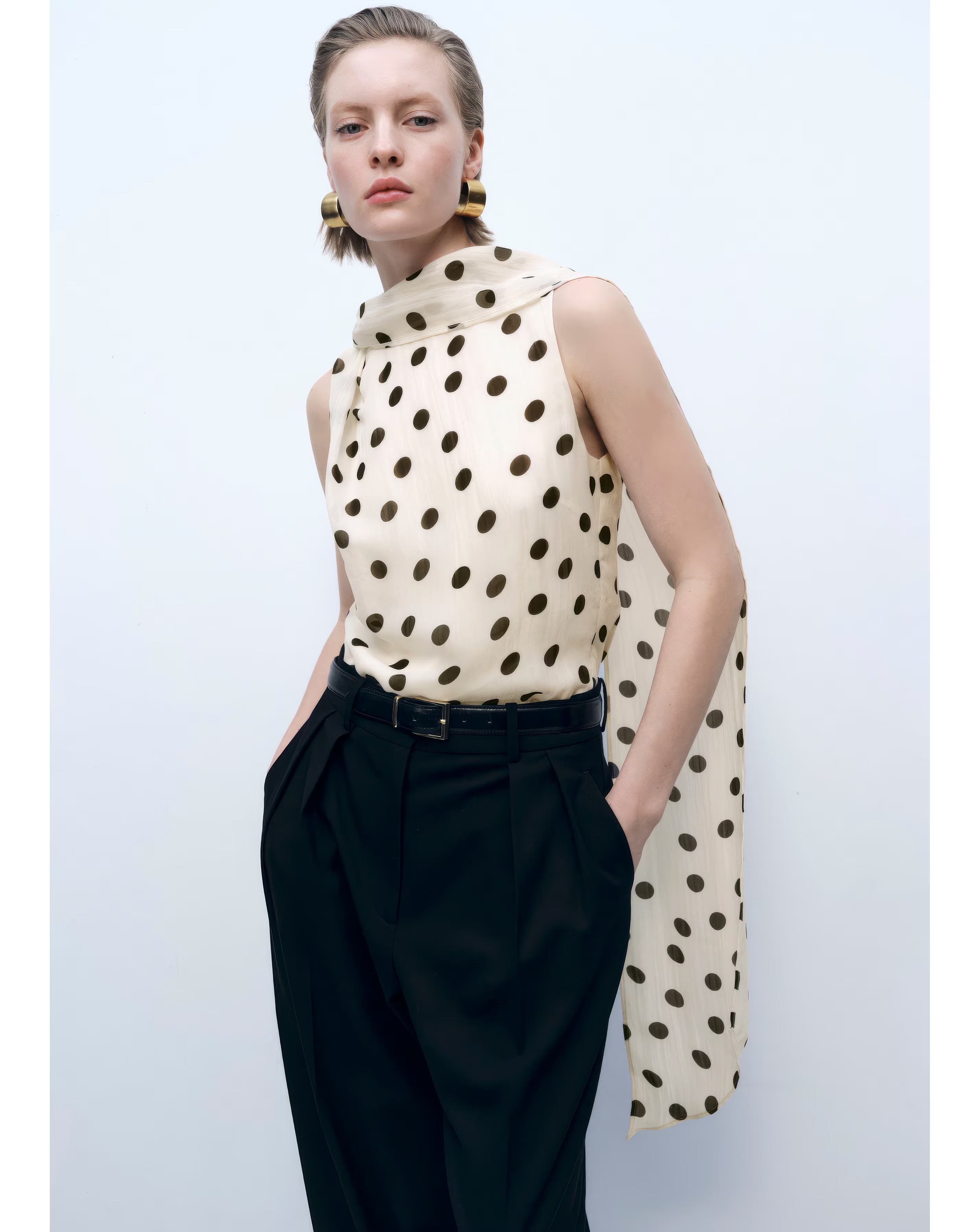Mango Polka-Dot Blouse 1 Mango Polka-Dot Blouse