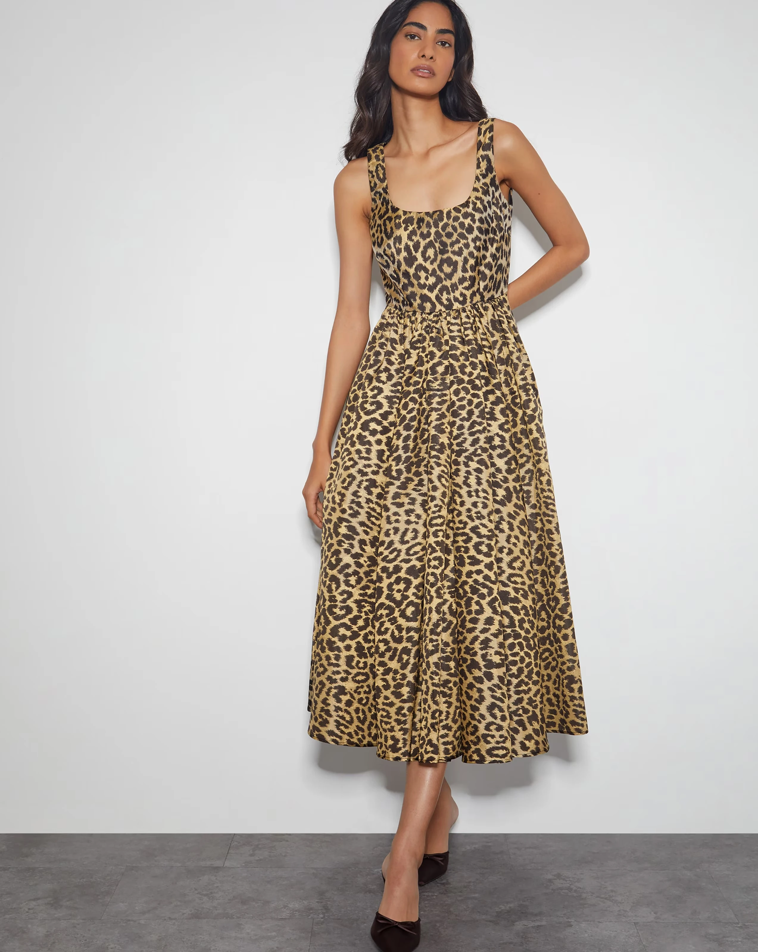 Monsoon Sicily Leopard Print Midi Dress 1 Monsoon Sicily Leopard Print Midi Dress