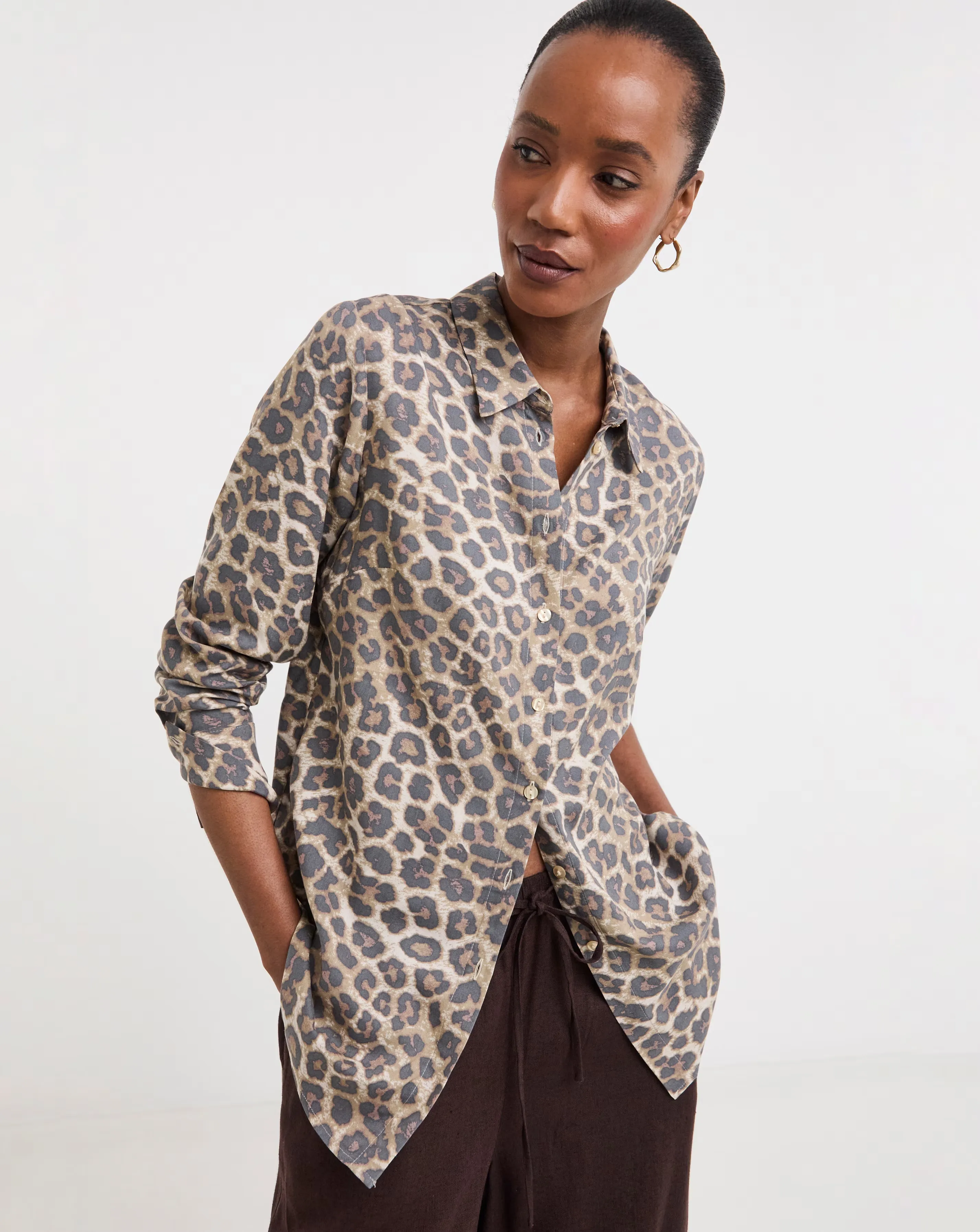 Dipped Back Long Sleeve Shirt 2 Dipped Back Long Sleeve Shirt