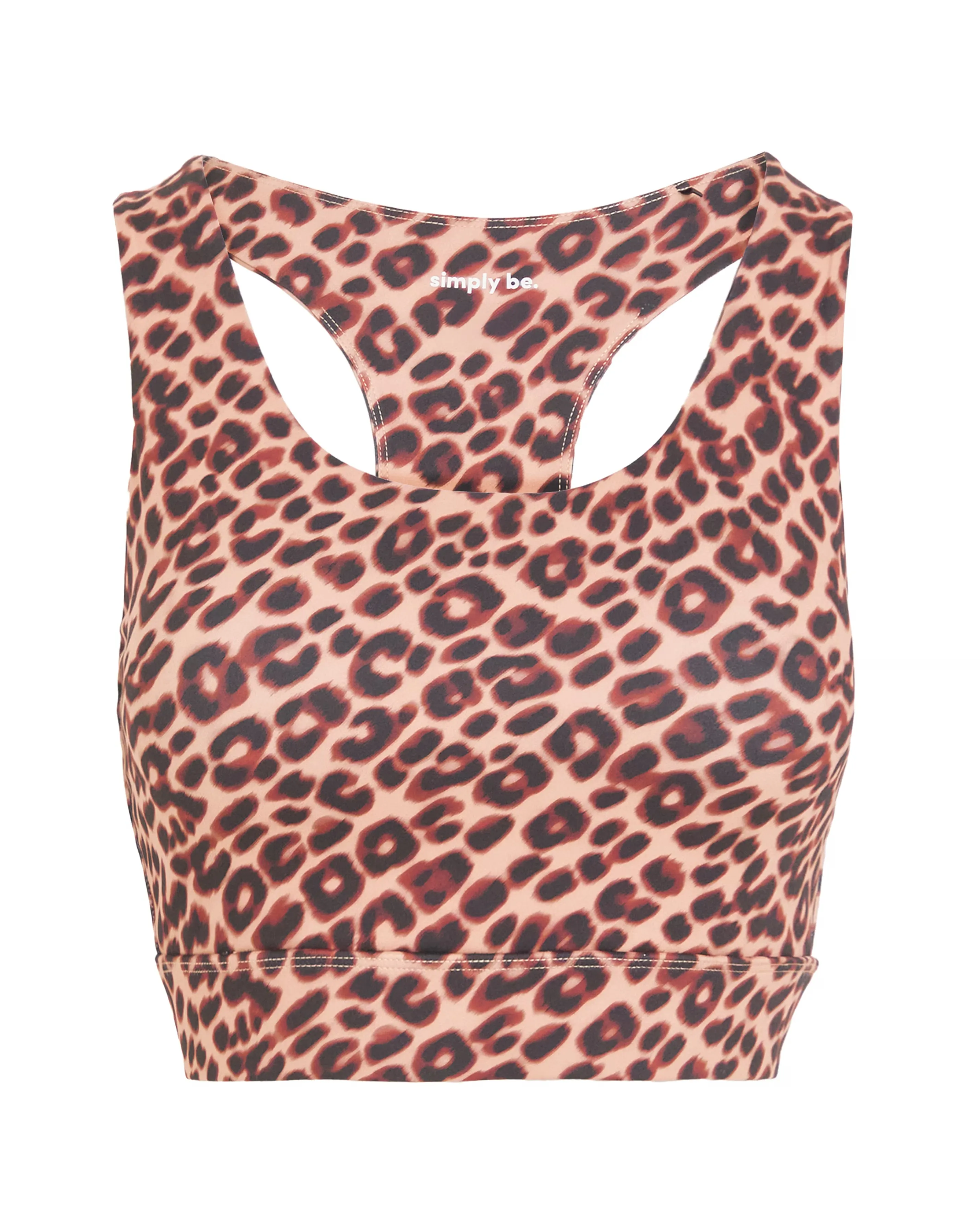 Simply Be SB3 Leopard Print Active Crop Top 2 Simply Be SB3 Leopard Print Active Crop Top
