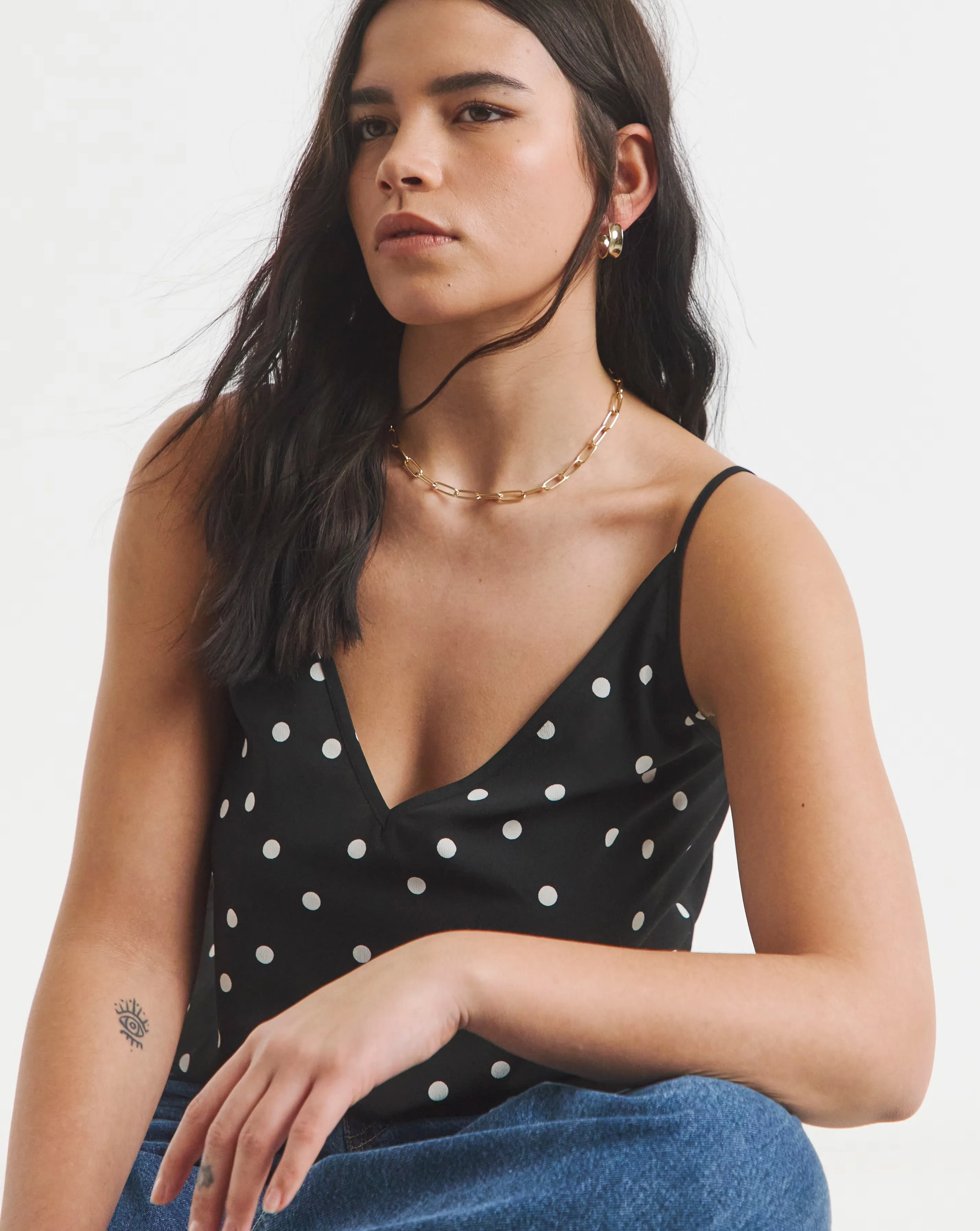 Simply Be V Neck Spot Print Cami 4 Simply Be V Neck Spot Print Cami