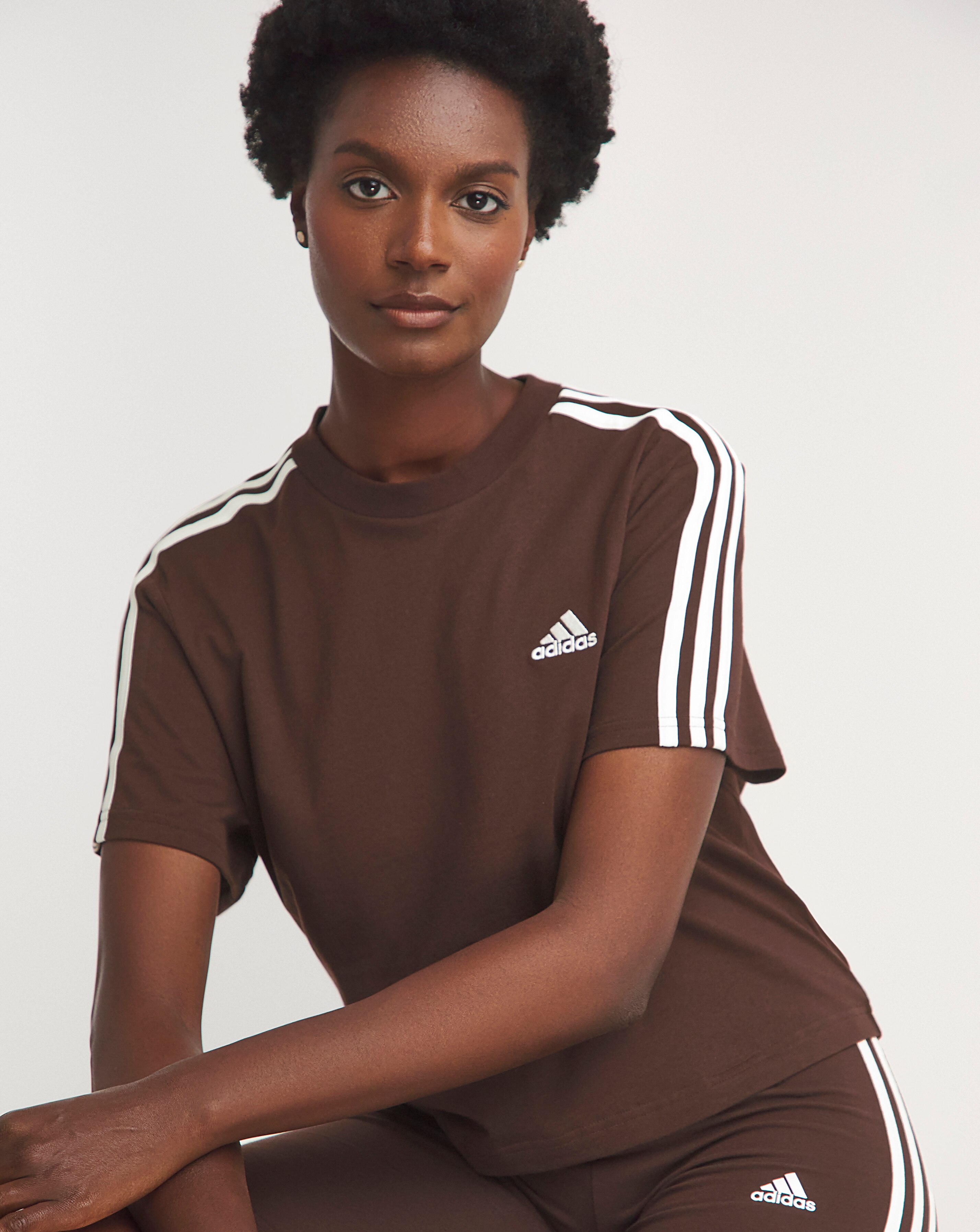 adidas Essentials 3 Stripes Crop Top 3 adidas Essentials 3 Stripes Crop Top