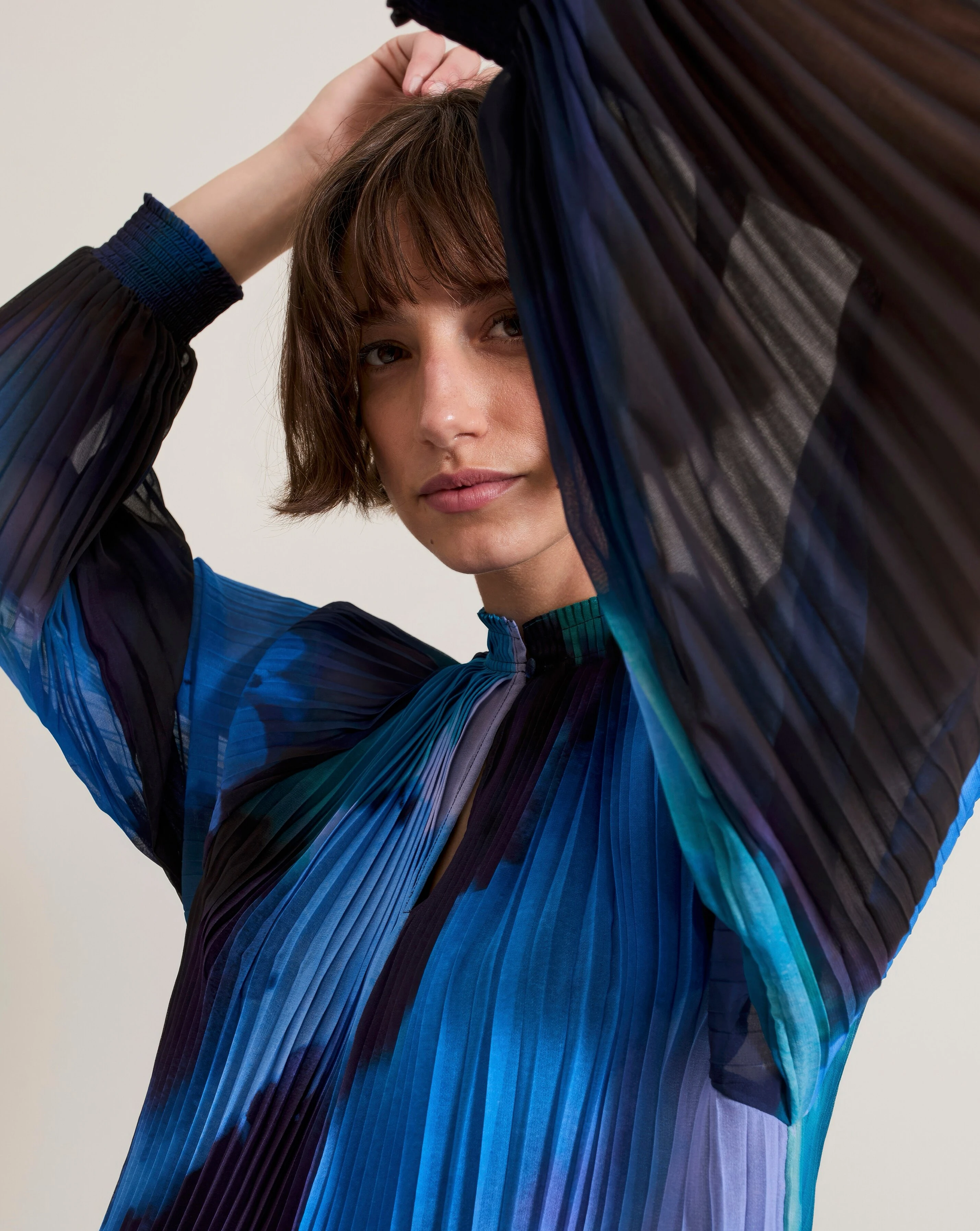 Phase Eight Pleat Abstract Blouse 5 Phase Eight Pleat Abstract Blouse