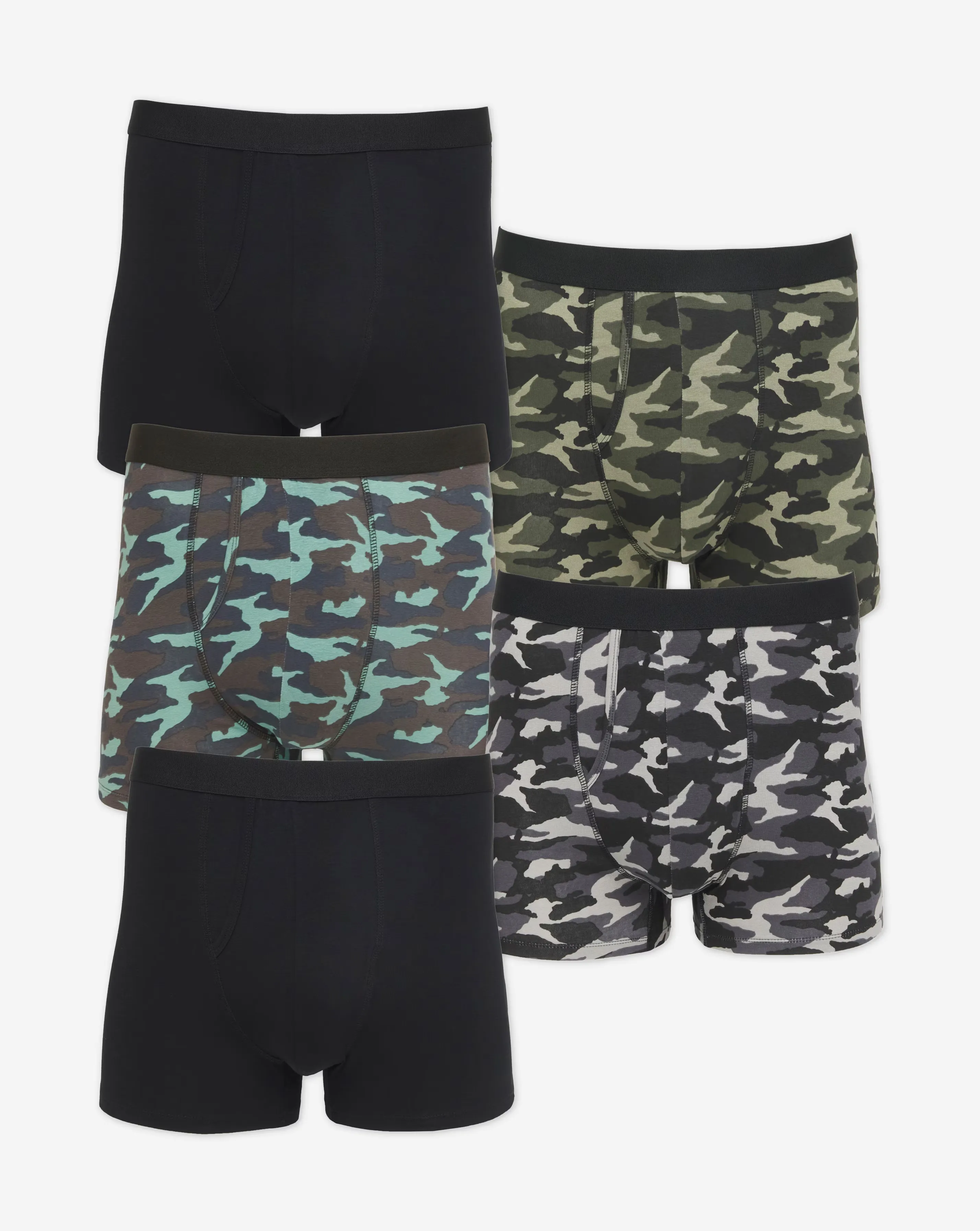 5 Pack Camo A-Front Boxers