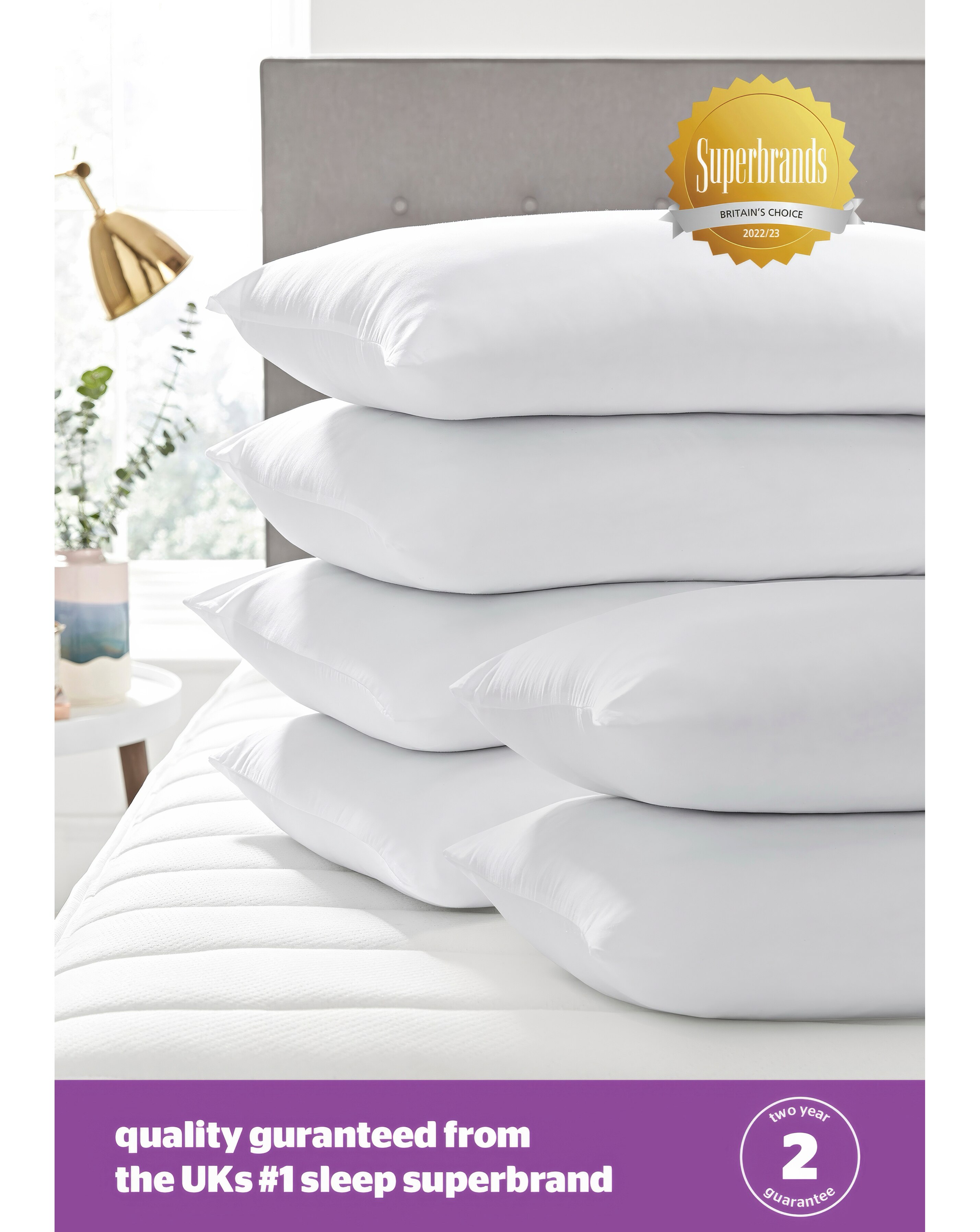 Silentnight Deep Sleep Pack of 6 Pillows 2 Silentnight Deep Sleep Pack of 6 Pillows