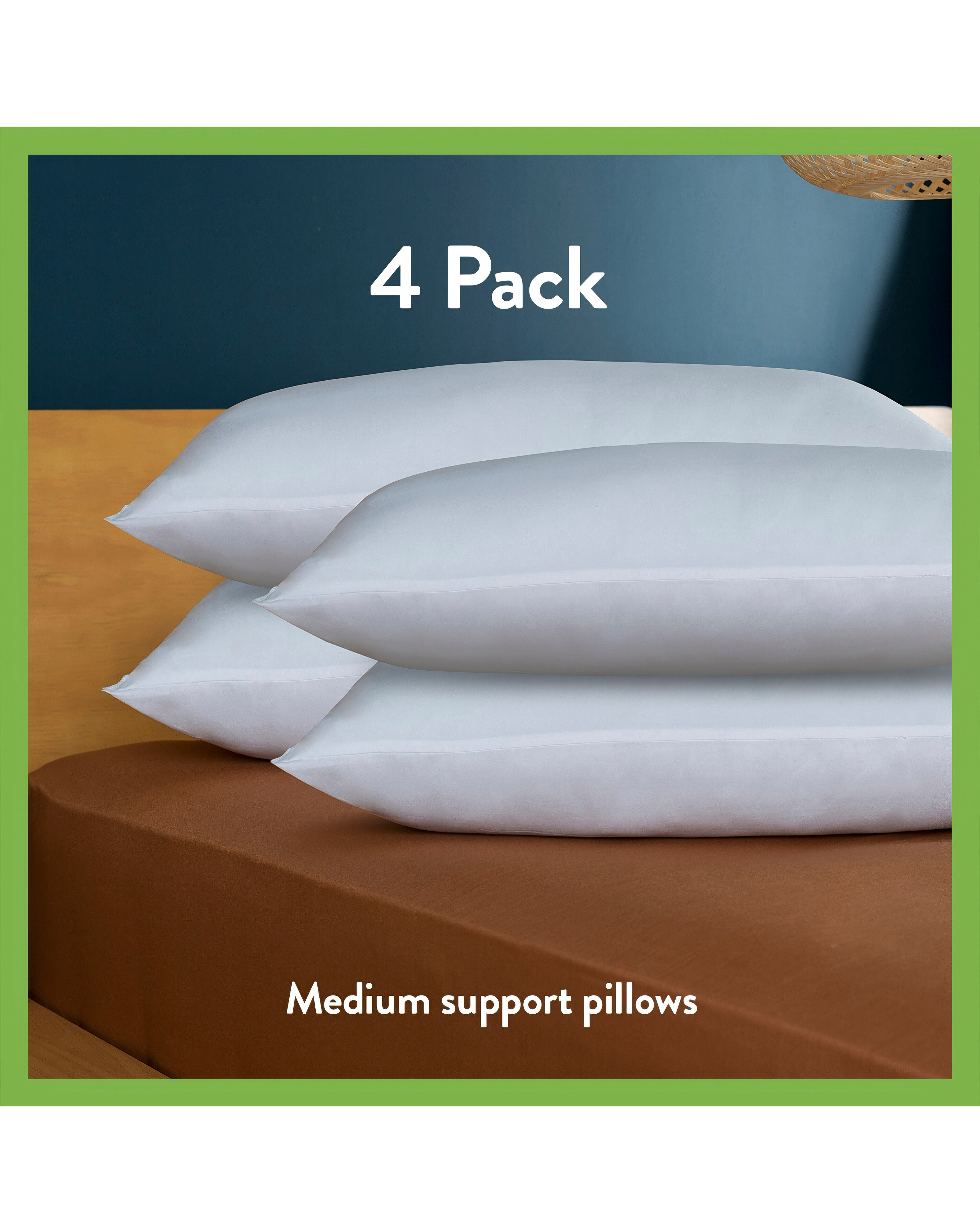 Slumberdown Anti Allergy Medium Support 4 Pack Pillows 5 Slumberdown Anti Allergy Medium Support 4 Pack Pillows