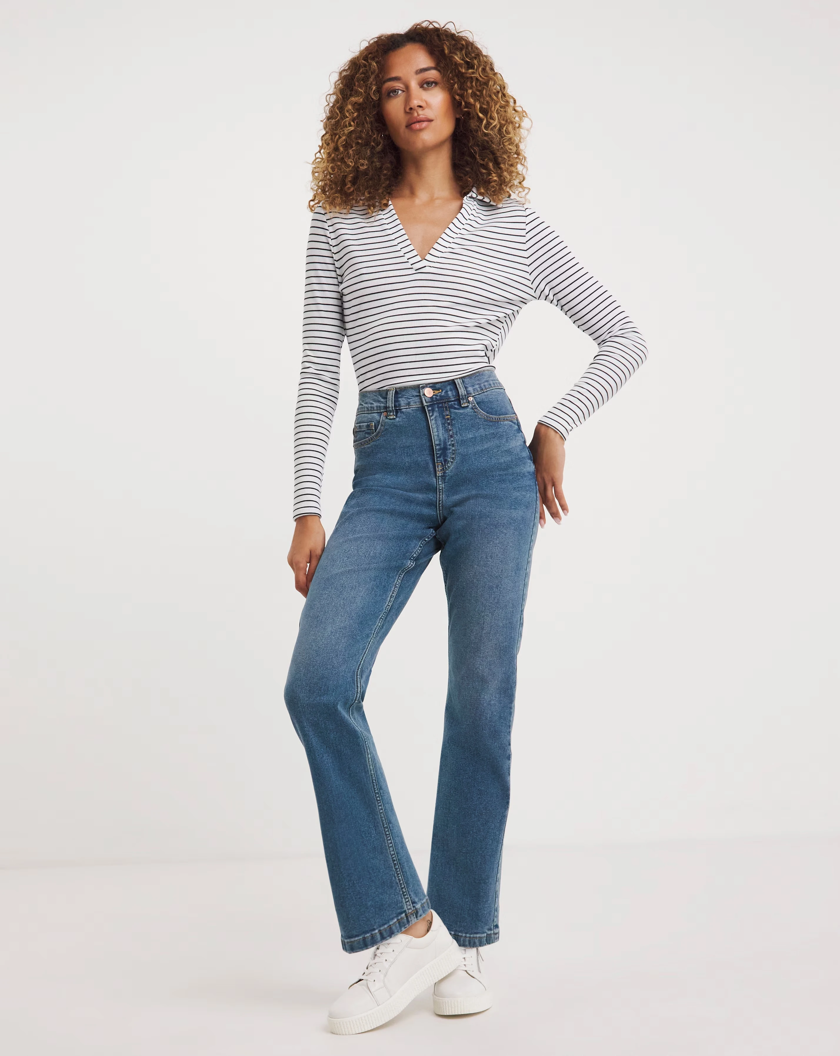 24/7 Mid Blue Straight Leg Jean