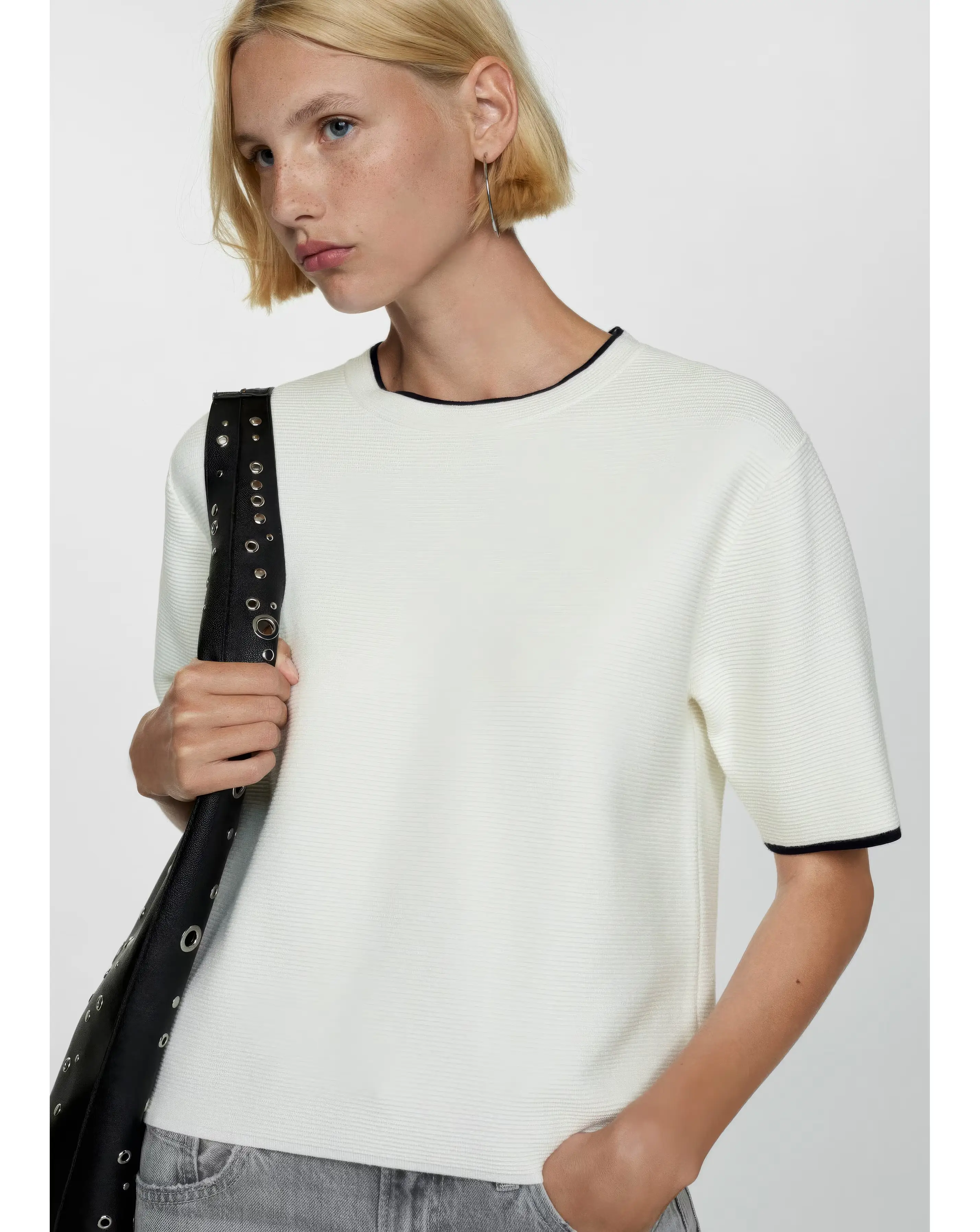 Mango Contrast Trim Sweater 2 Mango Contrast Trim Sweater
