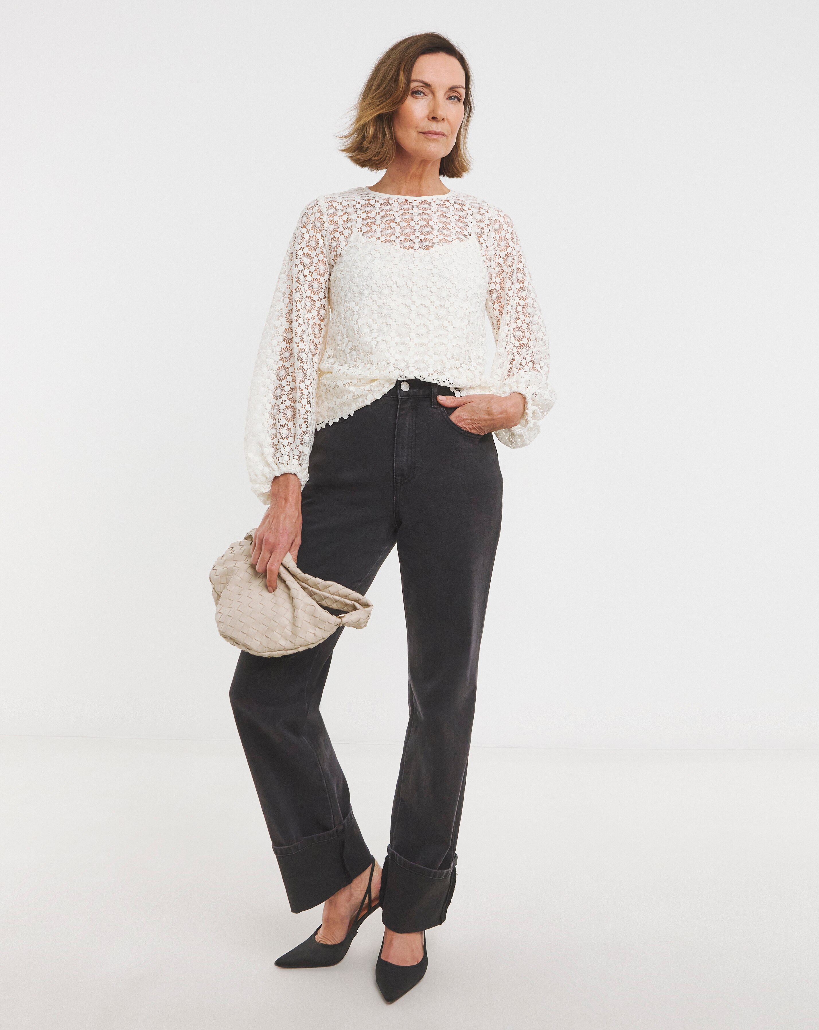 Lace Bishop Sleeve Blouse 2 Lace Bishop Sleeve Blouse