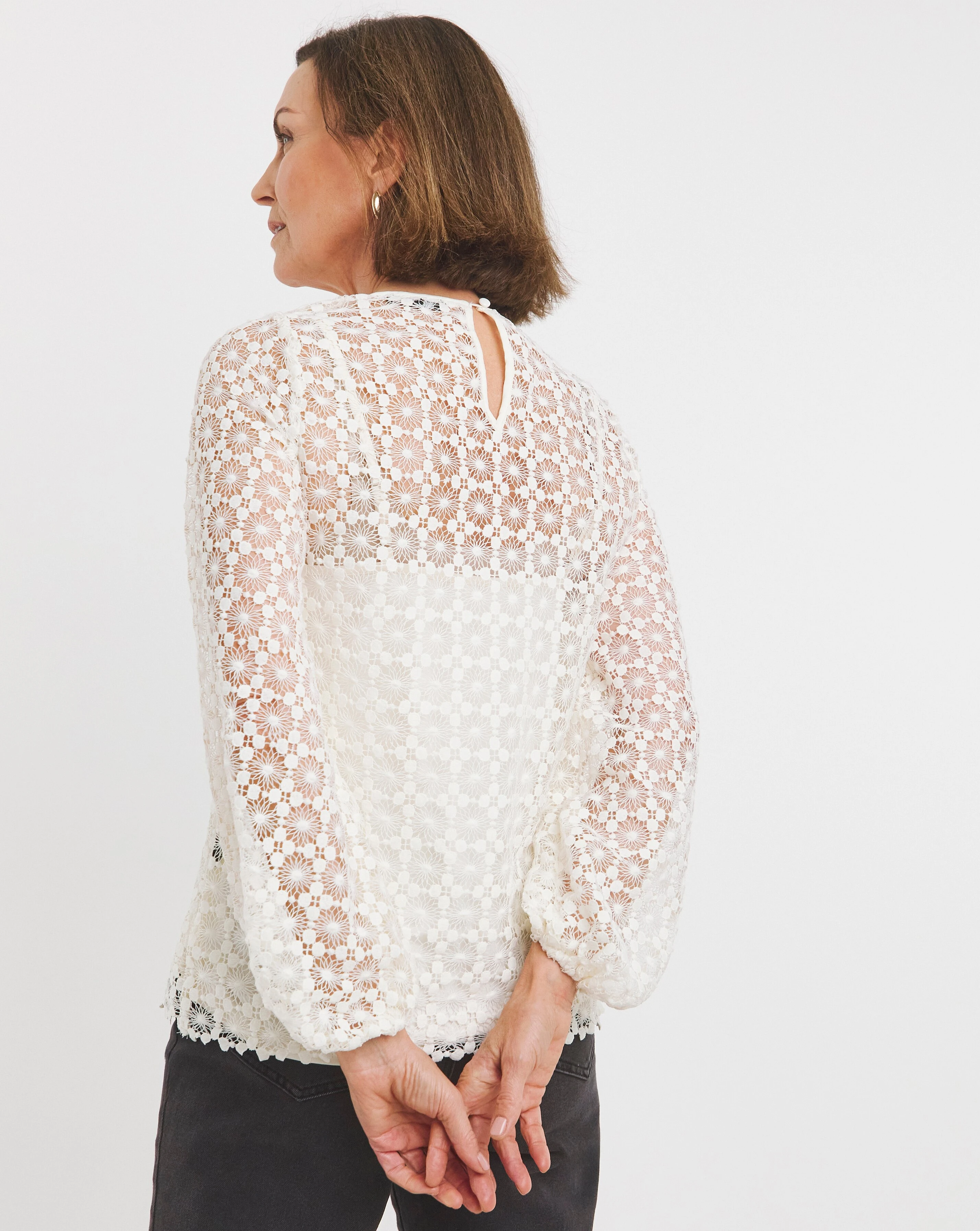 Lace Bishop Sleeve Blouse 4 Lace Bishop Sleeve Blouse
