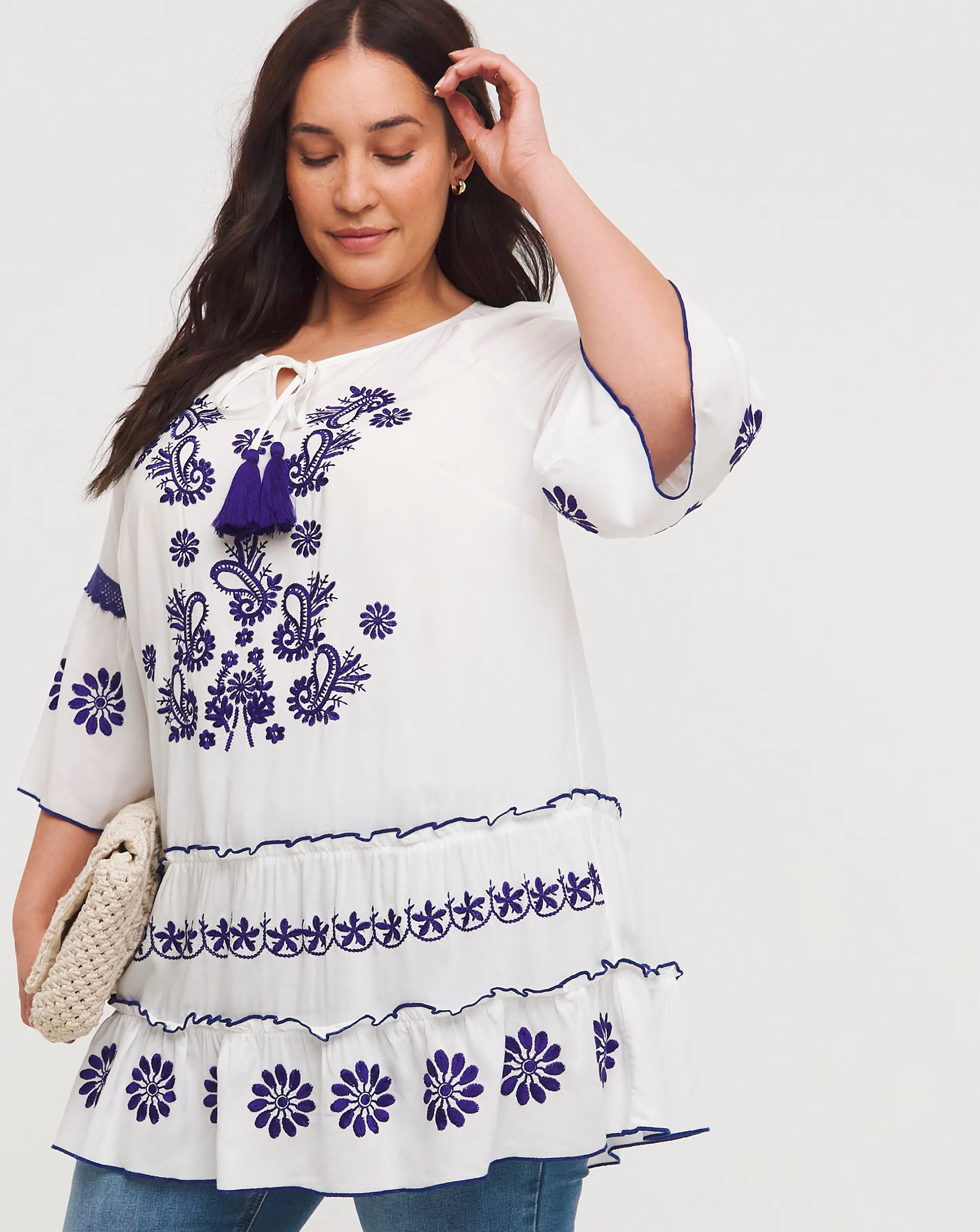 Joe Browns Santorini Embroidered Boho Tunic 4 Joe Browns Santorini Embroidered Boho Tunic