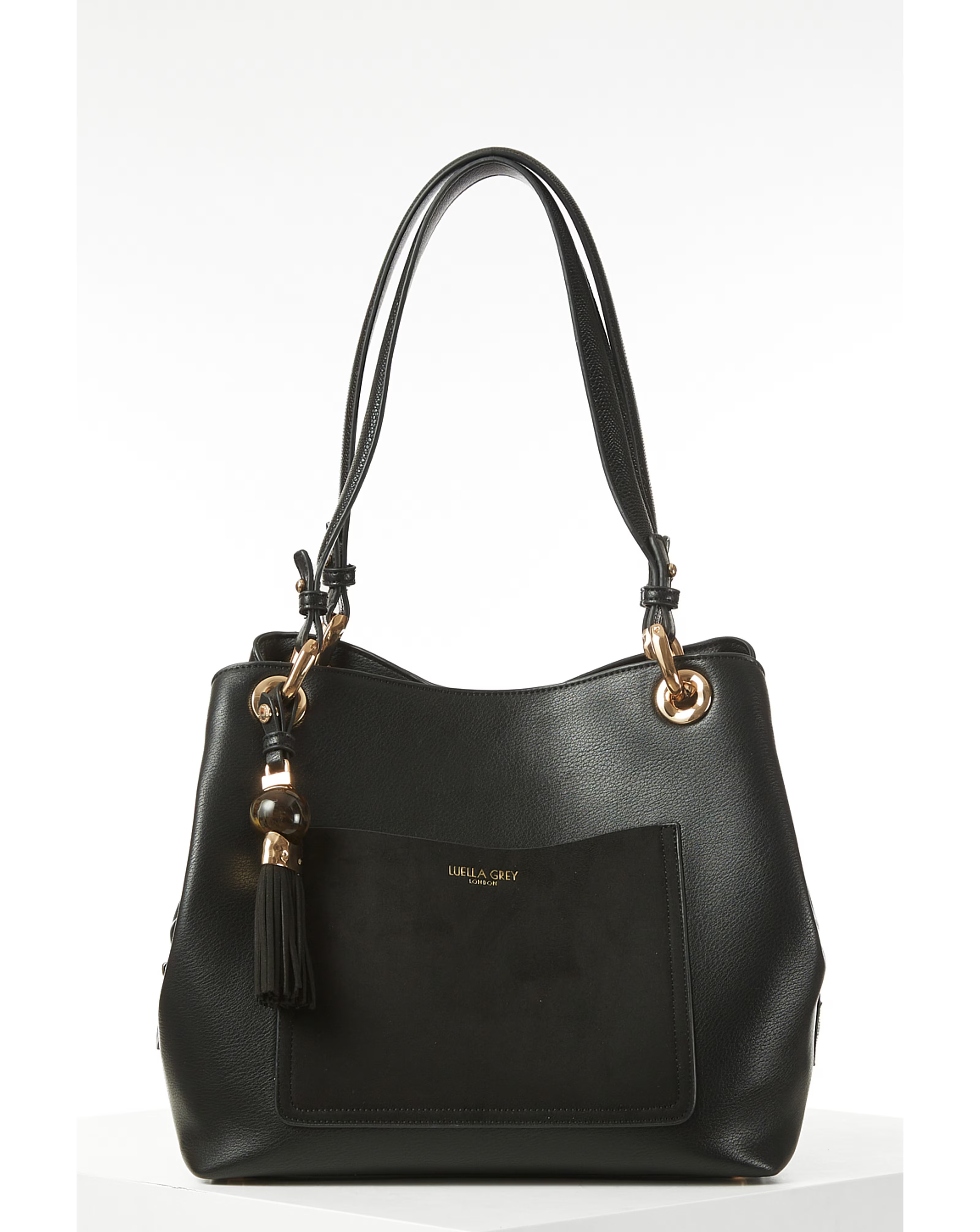 Luella Grey Sienna Black Hobo Tote 1 Luella Grey Sienna Black Hobo Tote