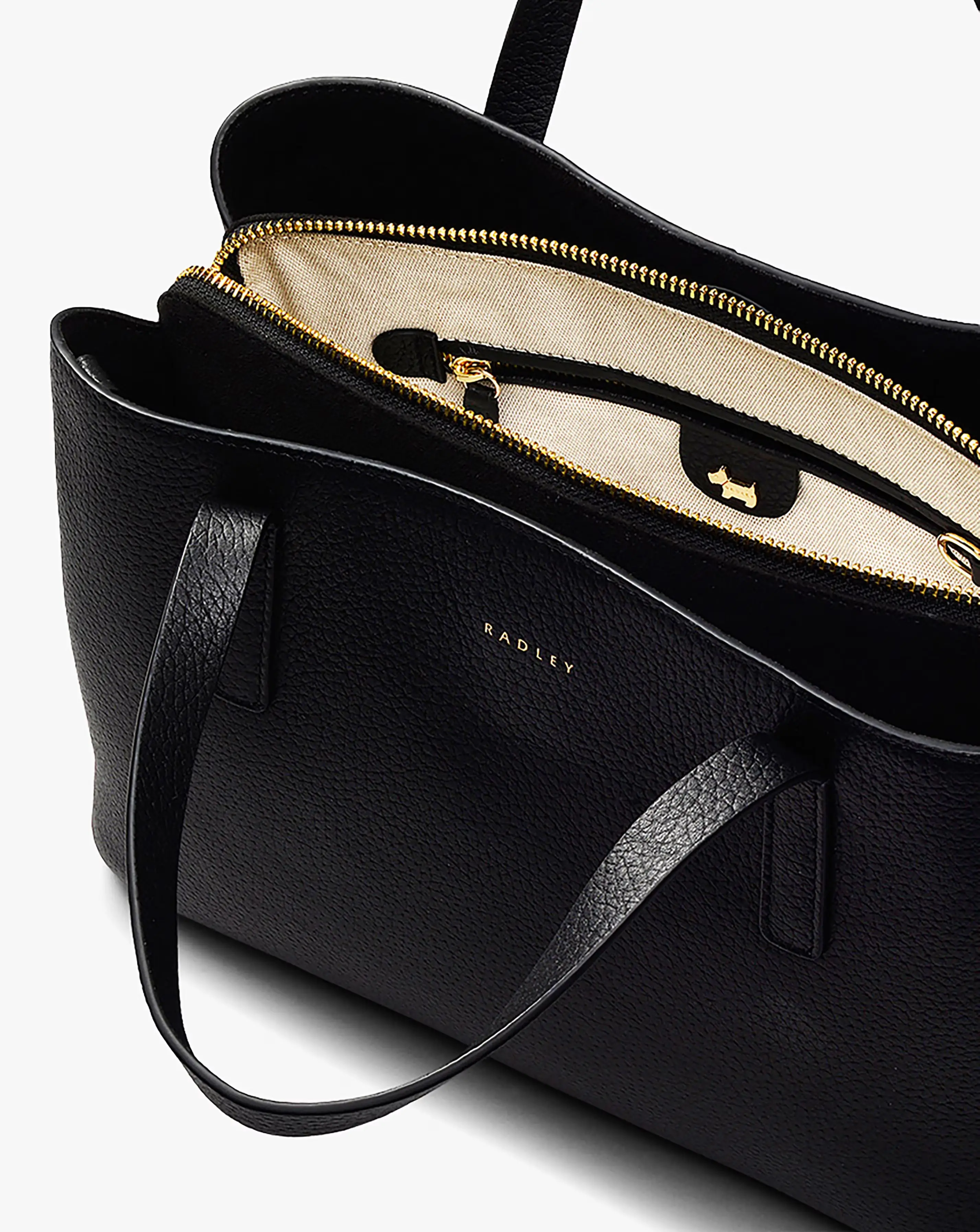 Radley Dukes Place Medium Black Leather Grab Bag 4 Radley Dukes Place Medium Black Leather Grab Bag