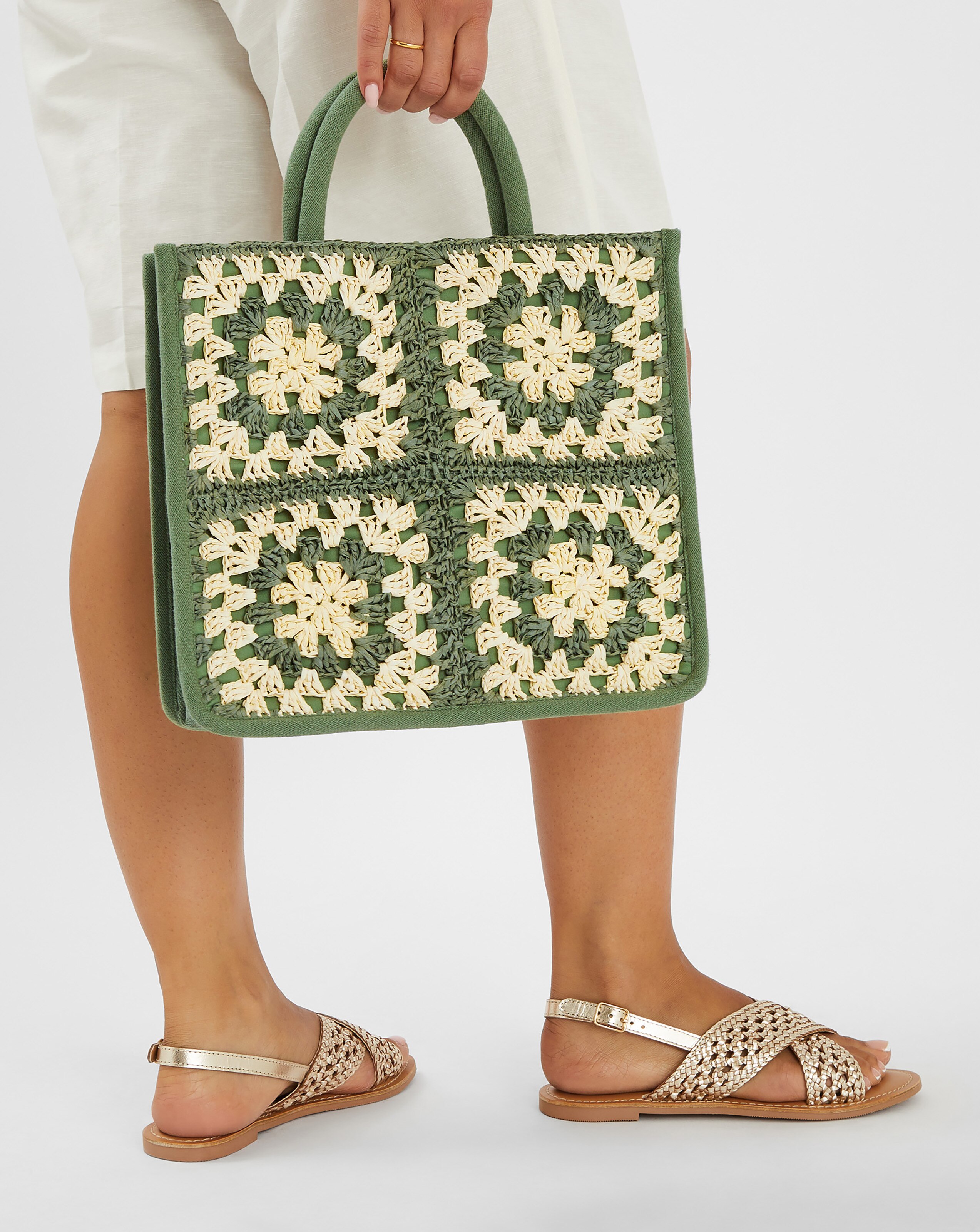 Accessorize Crochet Raffia Handbag 2 Accessorize Crochet Raffia Handbag