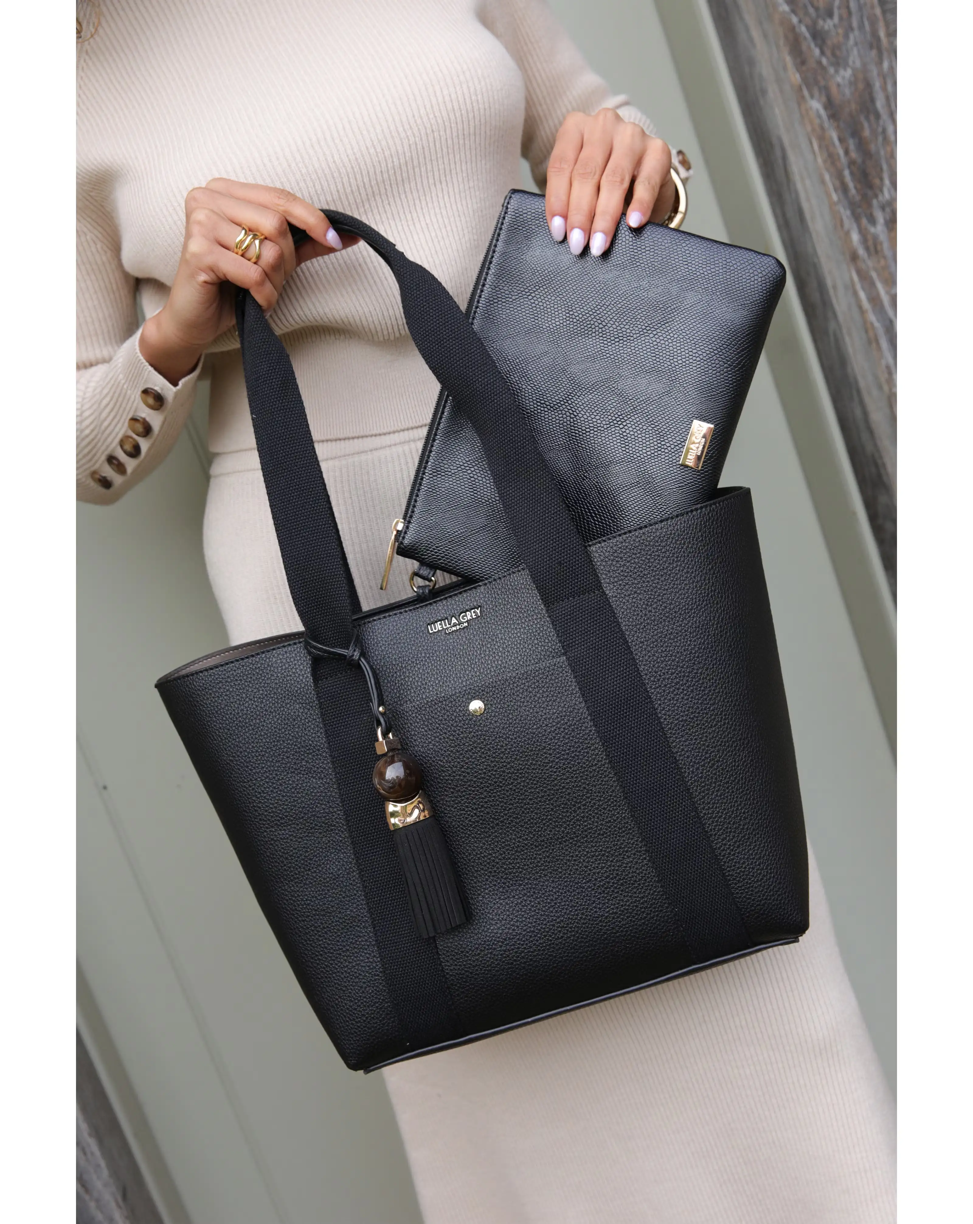 Luella Grey Benita Black Tote 3 Luella Grey Benita Black Tote
