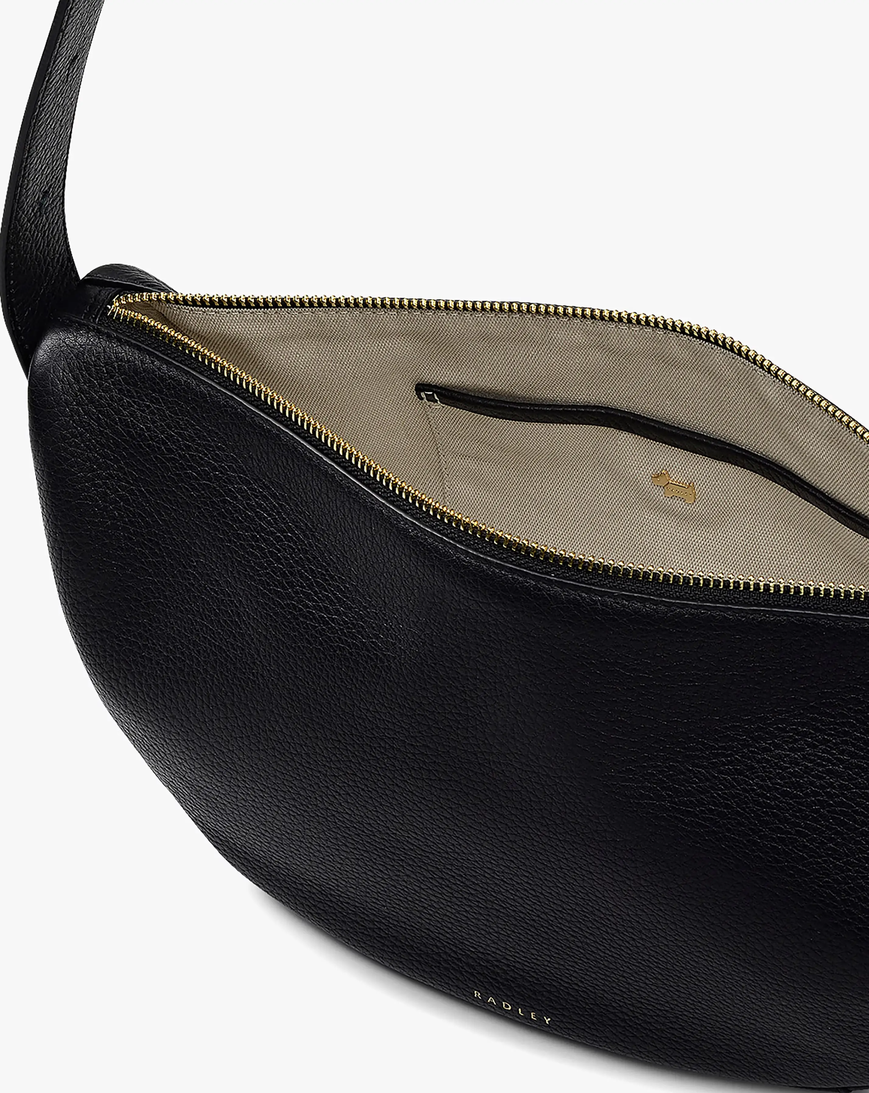 Radley Dukes Place Medium Black Leather Sling Bag 3 Radley Dukes Place Medium Black Leather Sling Bag