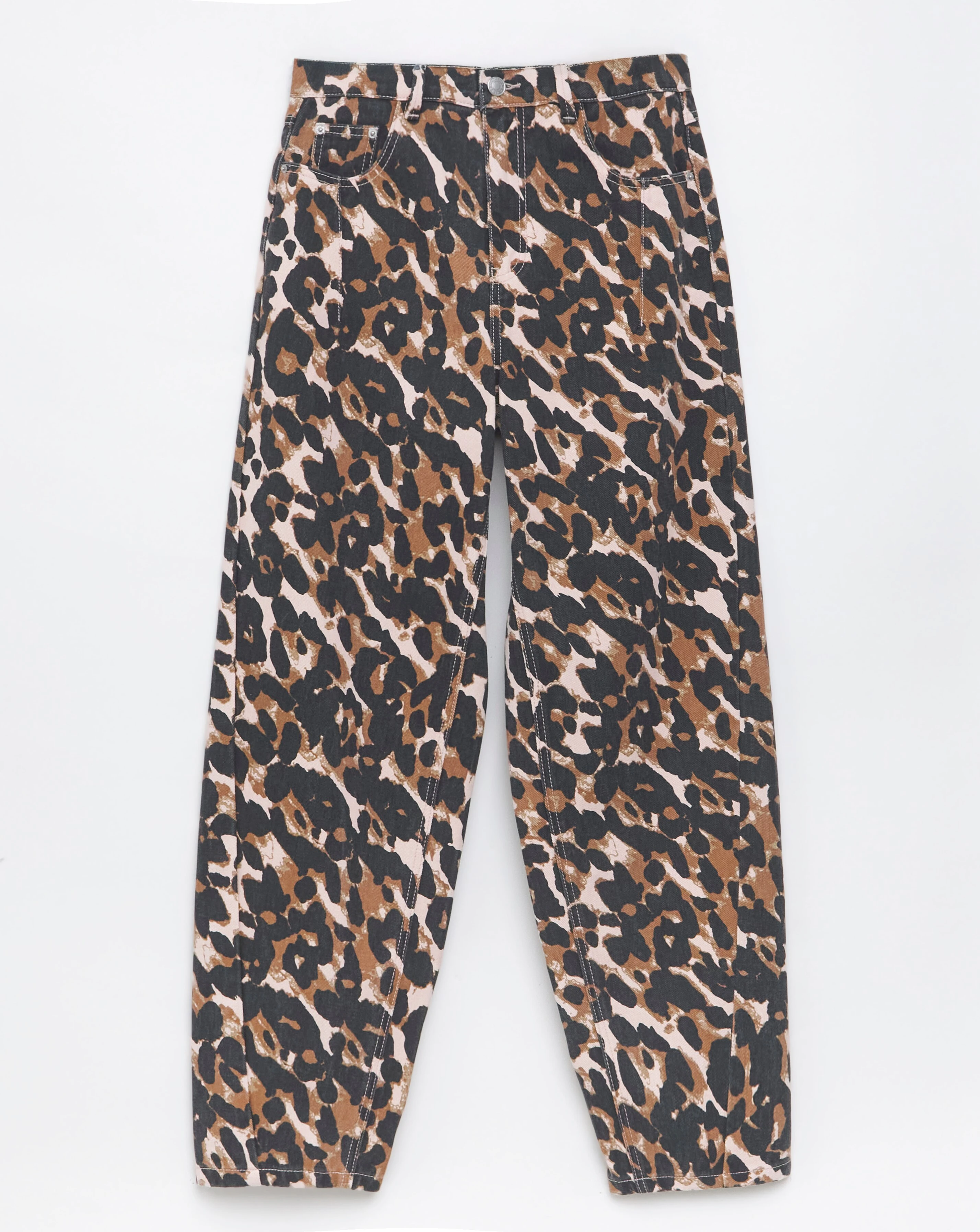 Simply Be Leopard Print Barrel Jeans 2 Simply Be Leopard Print Barrel Jeans