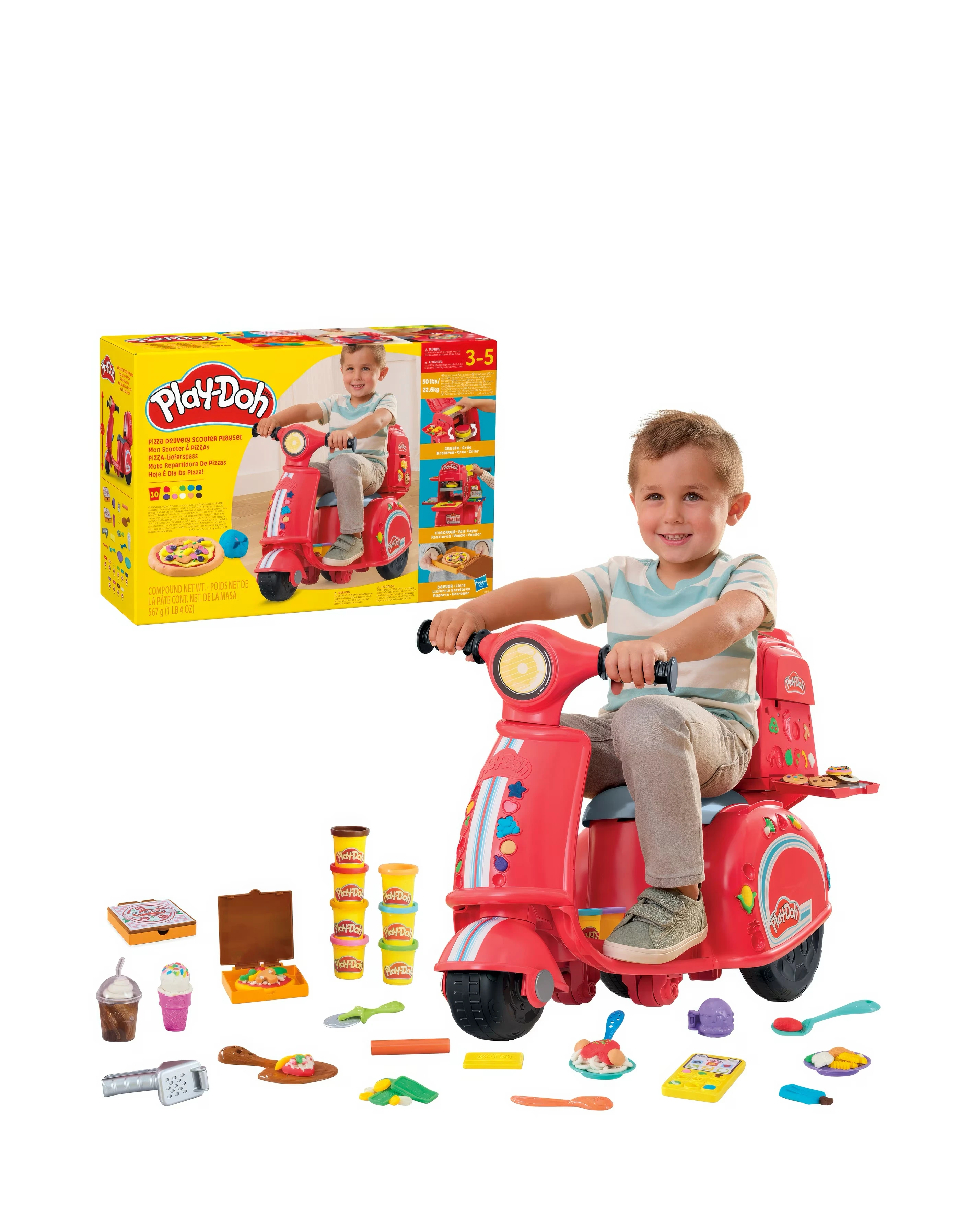 Play-Doh Pizza Delivery Kids Scooter Playset 1 Play-Doh Pizza Delivery Kids Scooter Playset