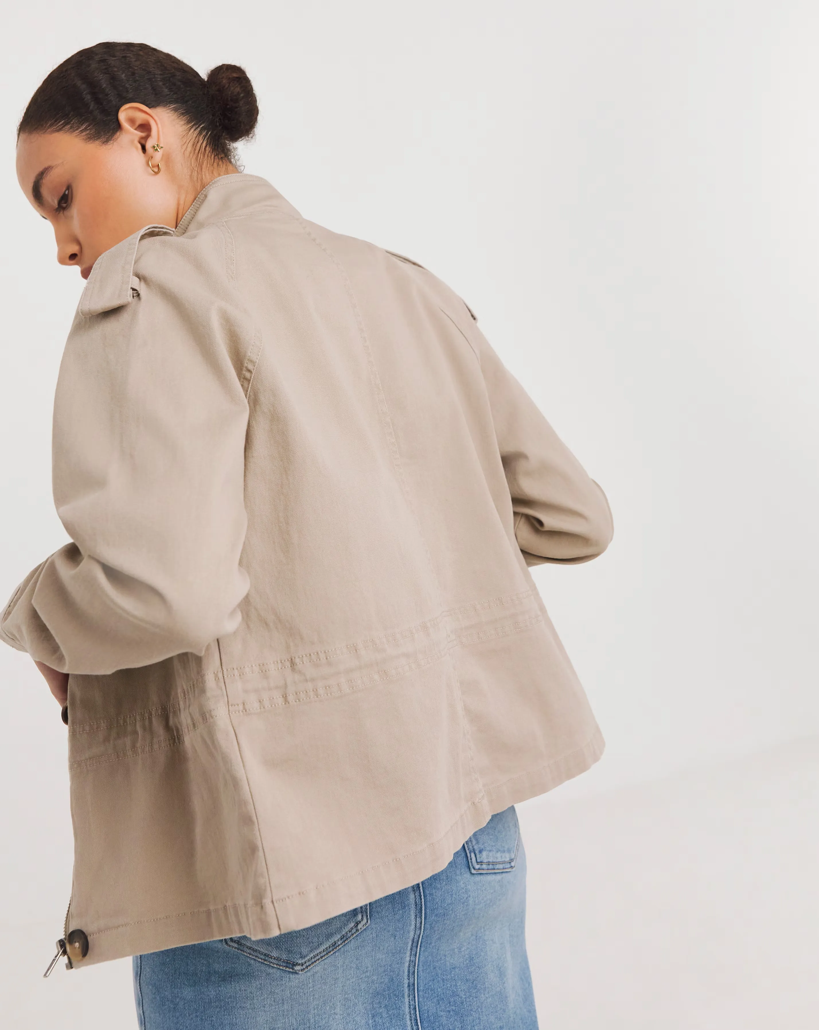 Stone Relaxed Utility Jacket 2 Stone Relaxed Utility Jacket