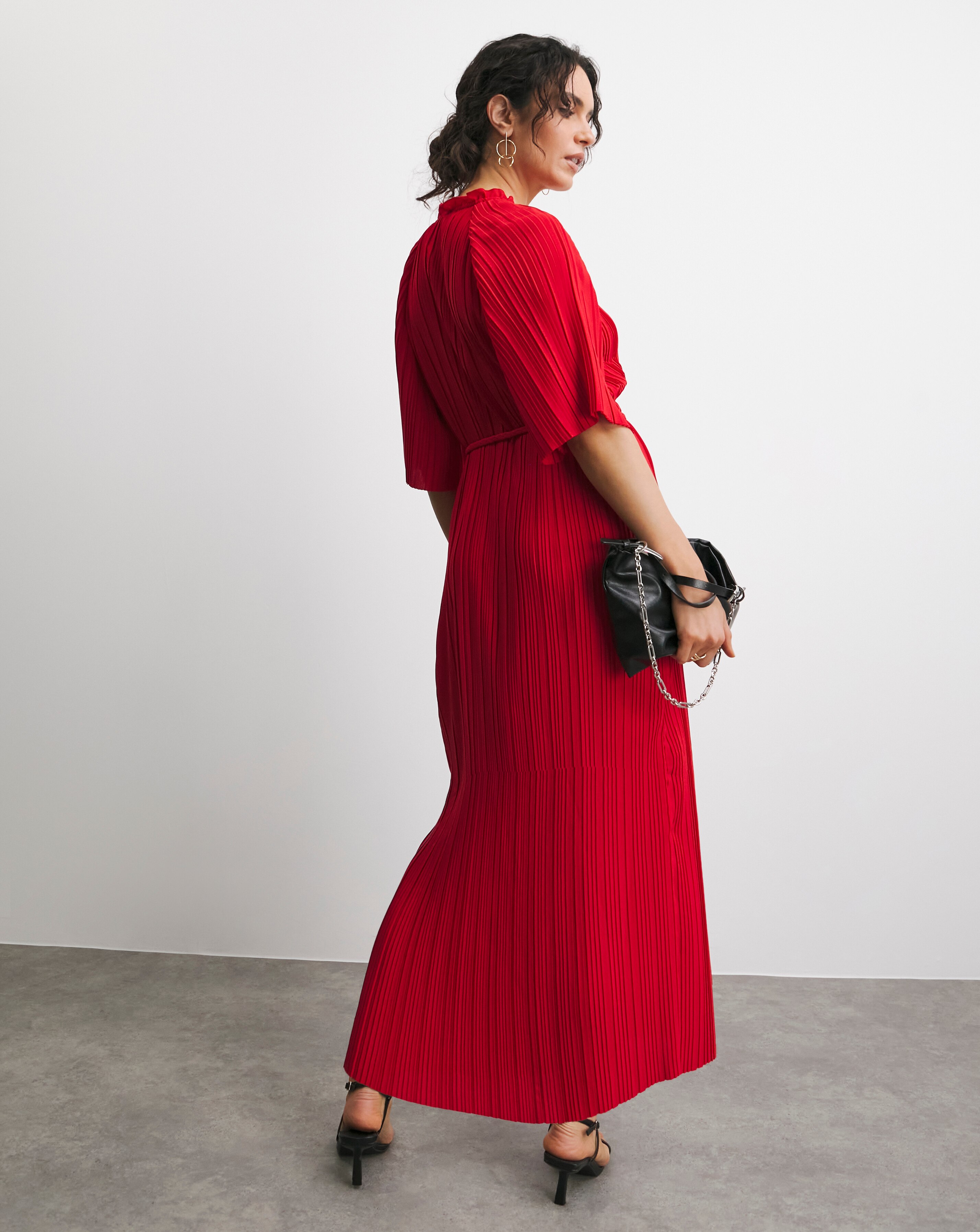 Pleated Occasion Button Through Dress 4 Pleated Occasion Button Through Dress
