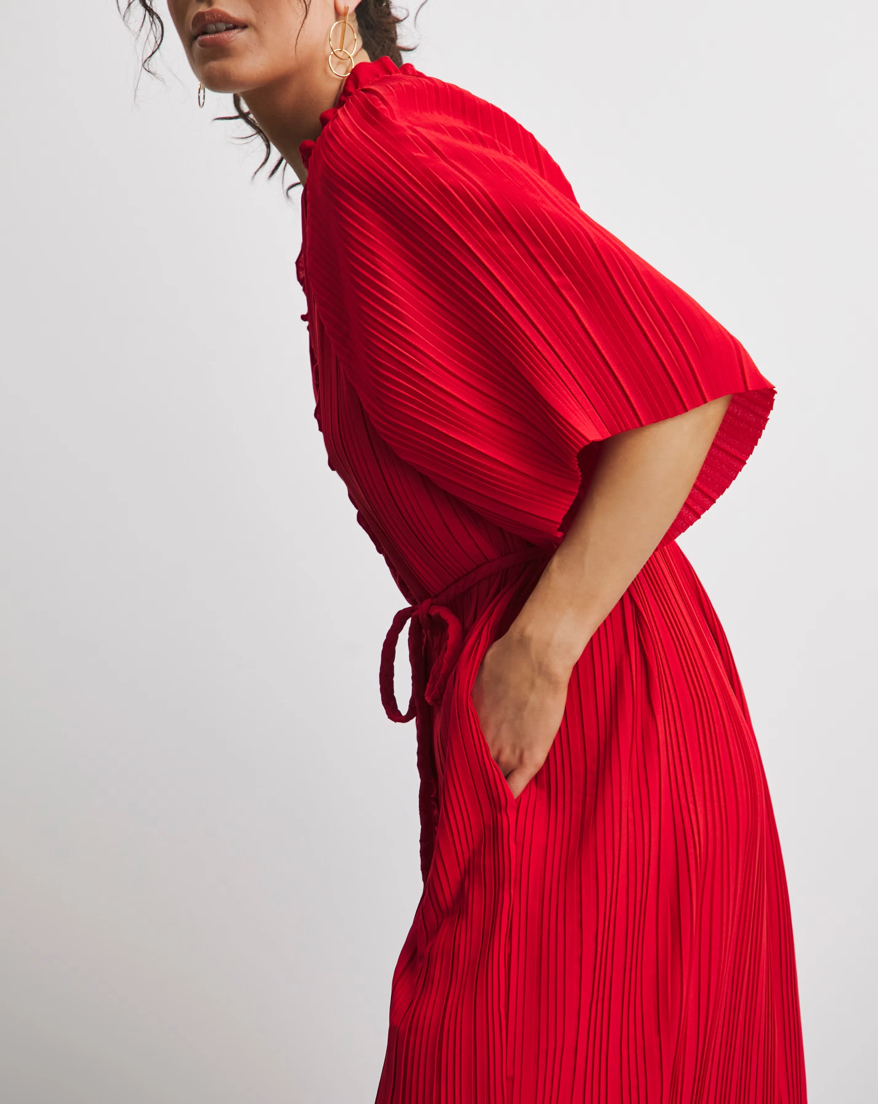 Pleated Occasion Button Through Dress 5 Pleated Occasion Button Through Dress