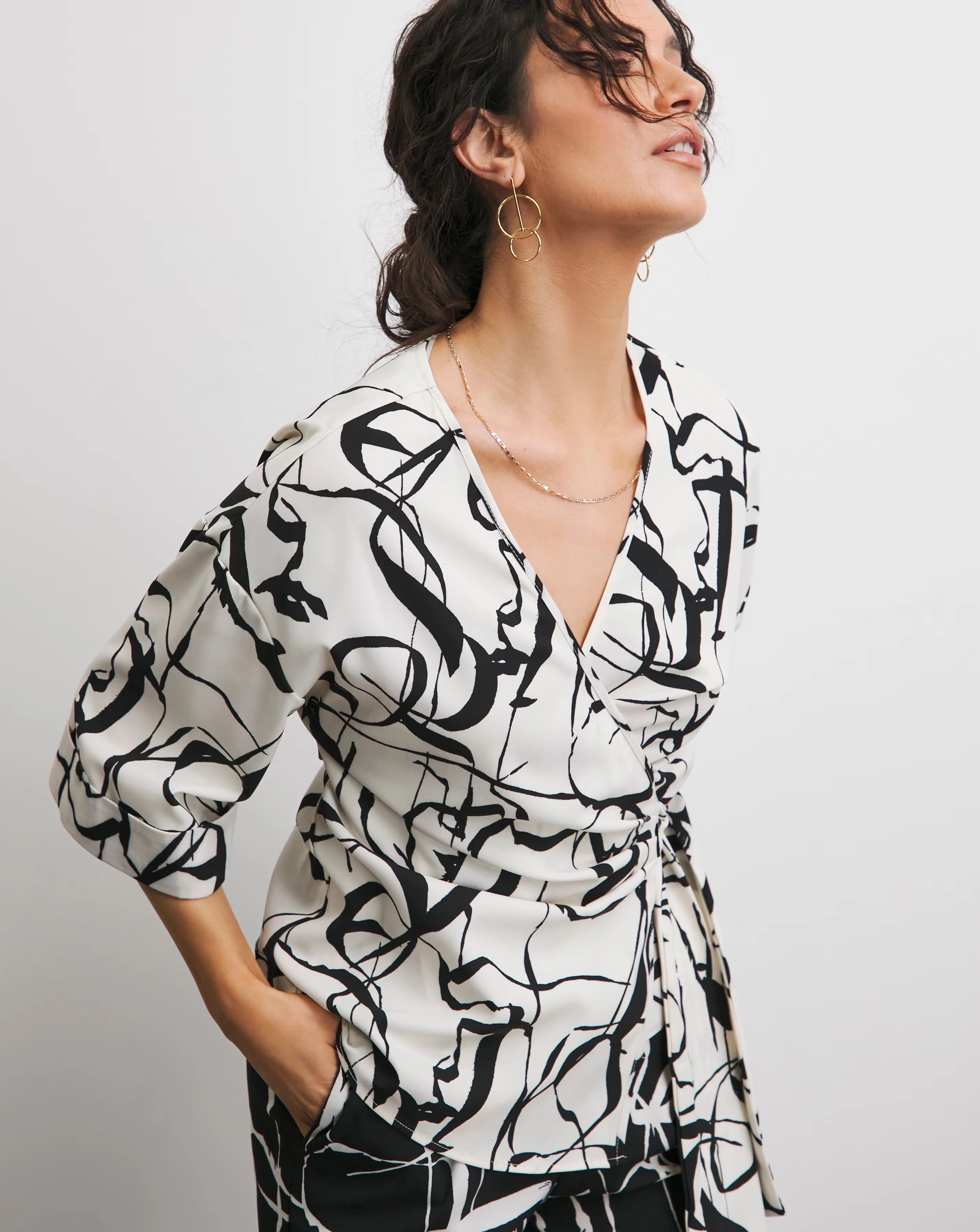 Joanna Hope Wrap Blouse 1 Joanna Hope Wrap Blouse