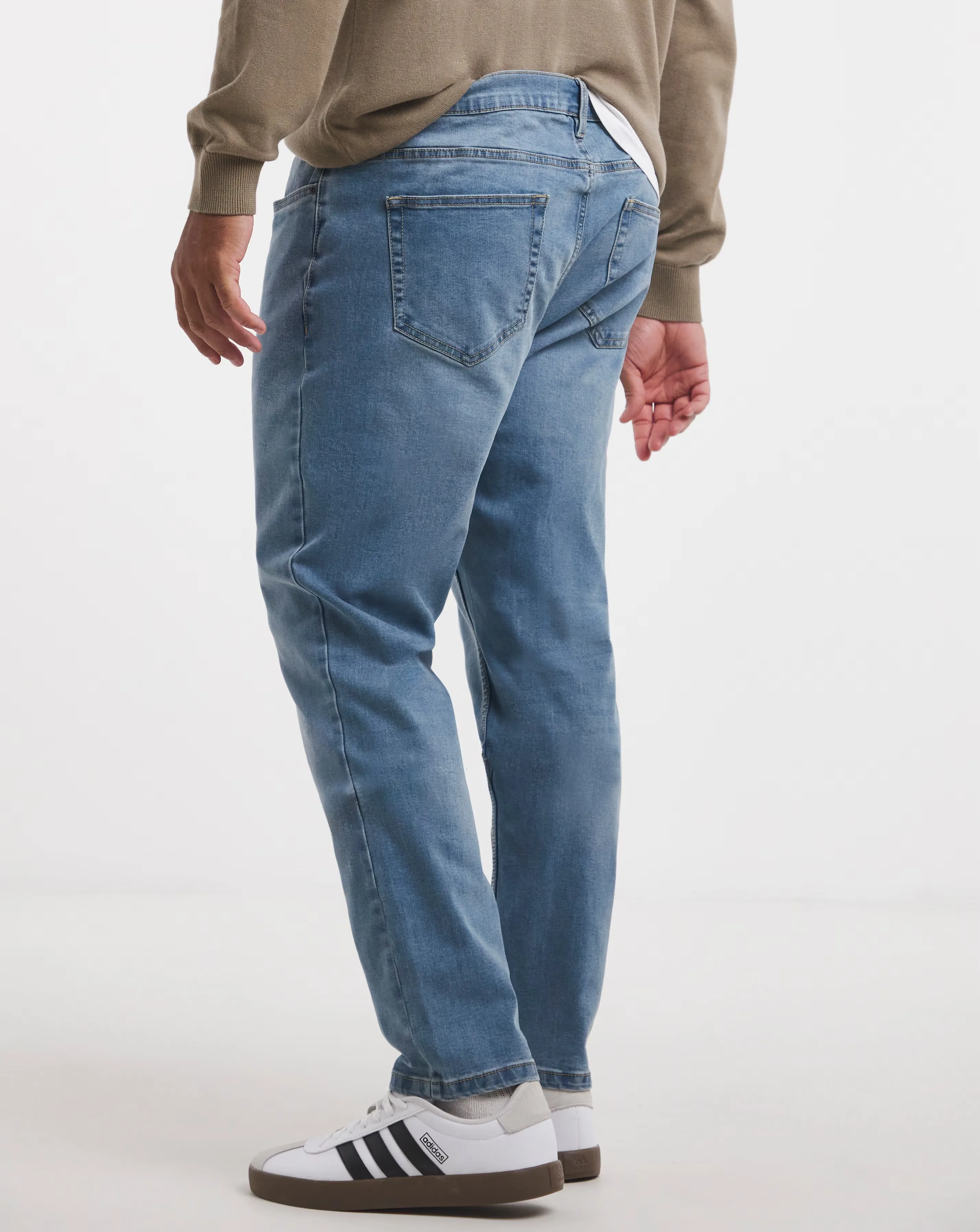 Tapered Fit Stretch Jeans Light Wash 3 Tapered Fit Stretch Jeans Light Wash