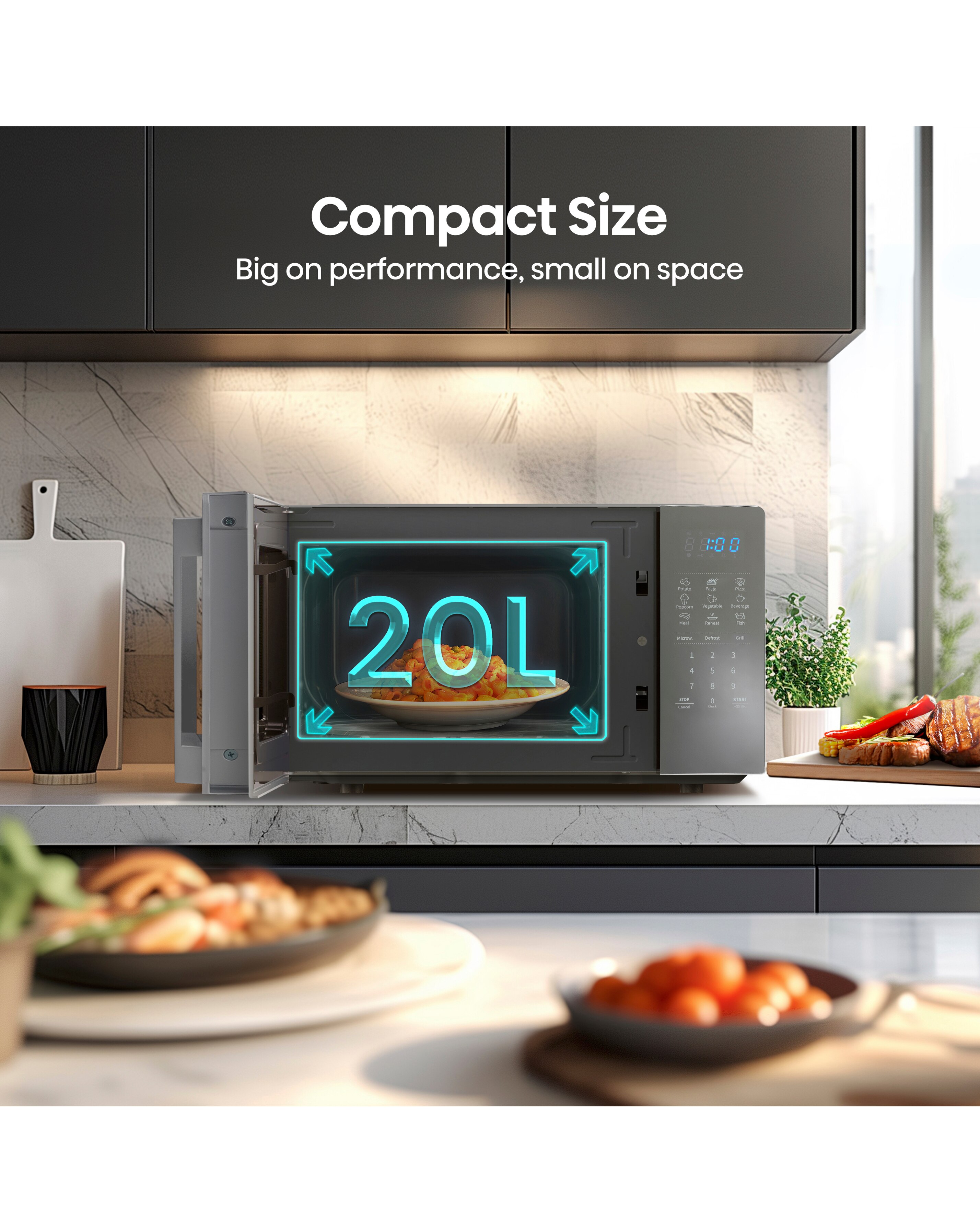 Hisense H20MOMSS4HGUK Mirror Silver Microwave 20L 4 Hisense H20MOMSS4HGUK Mirror Silver Microwave 20L