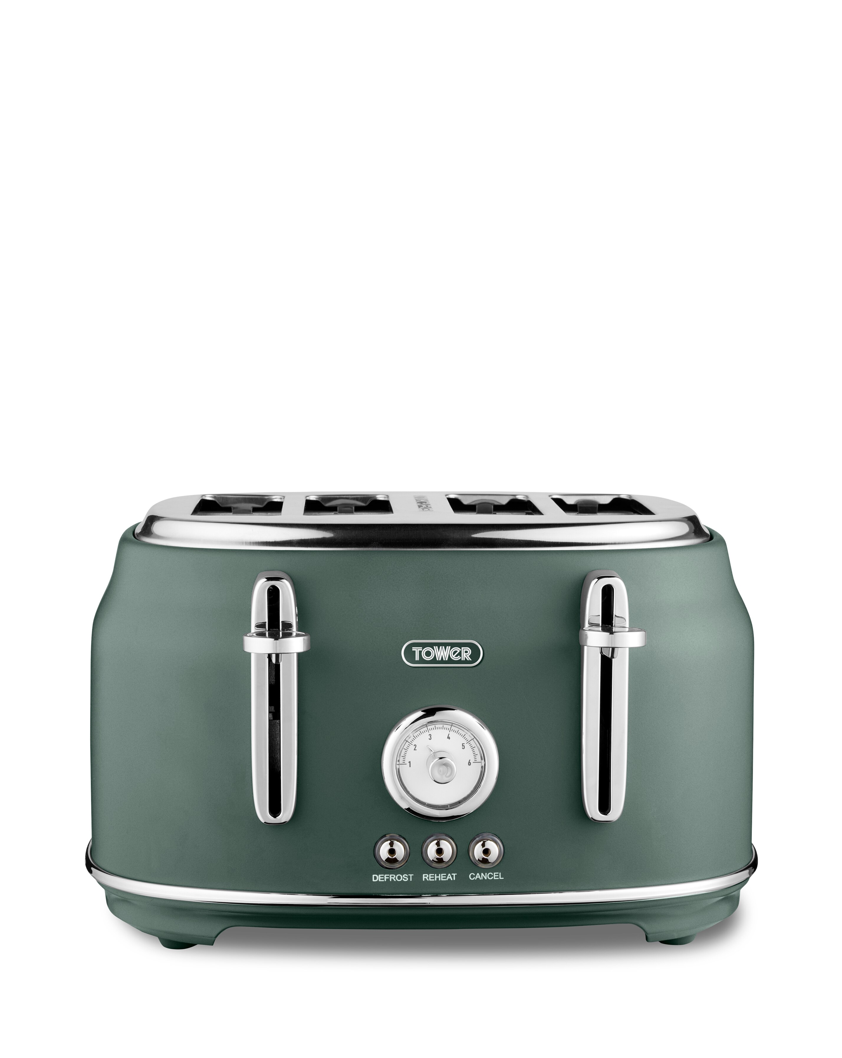 Tower Renaissance 4 Slice Green Toaster 1 Tower Renaissance 4 Slice Green Toaster