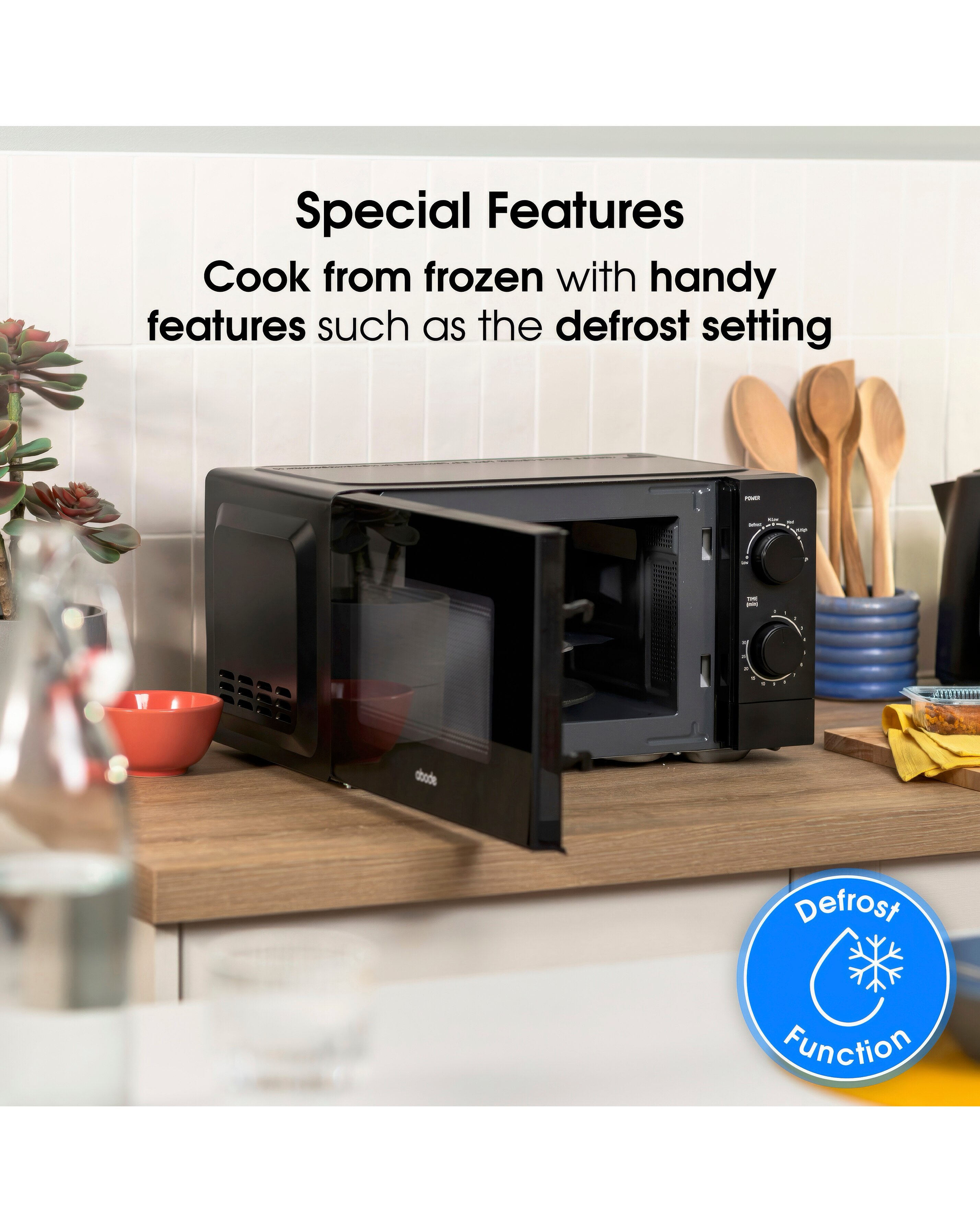 Abode AMM2005B 20L Manual Microwave - Black 10 Abode AMM2005B 20L Manual Microwave - Black