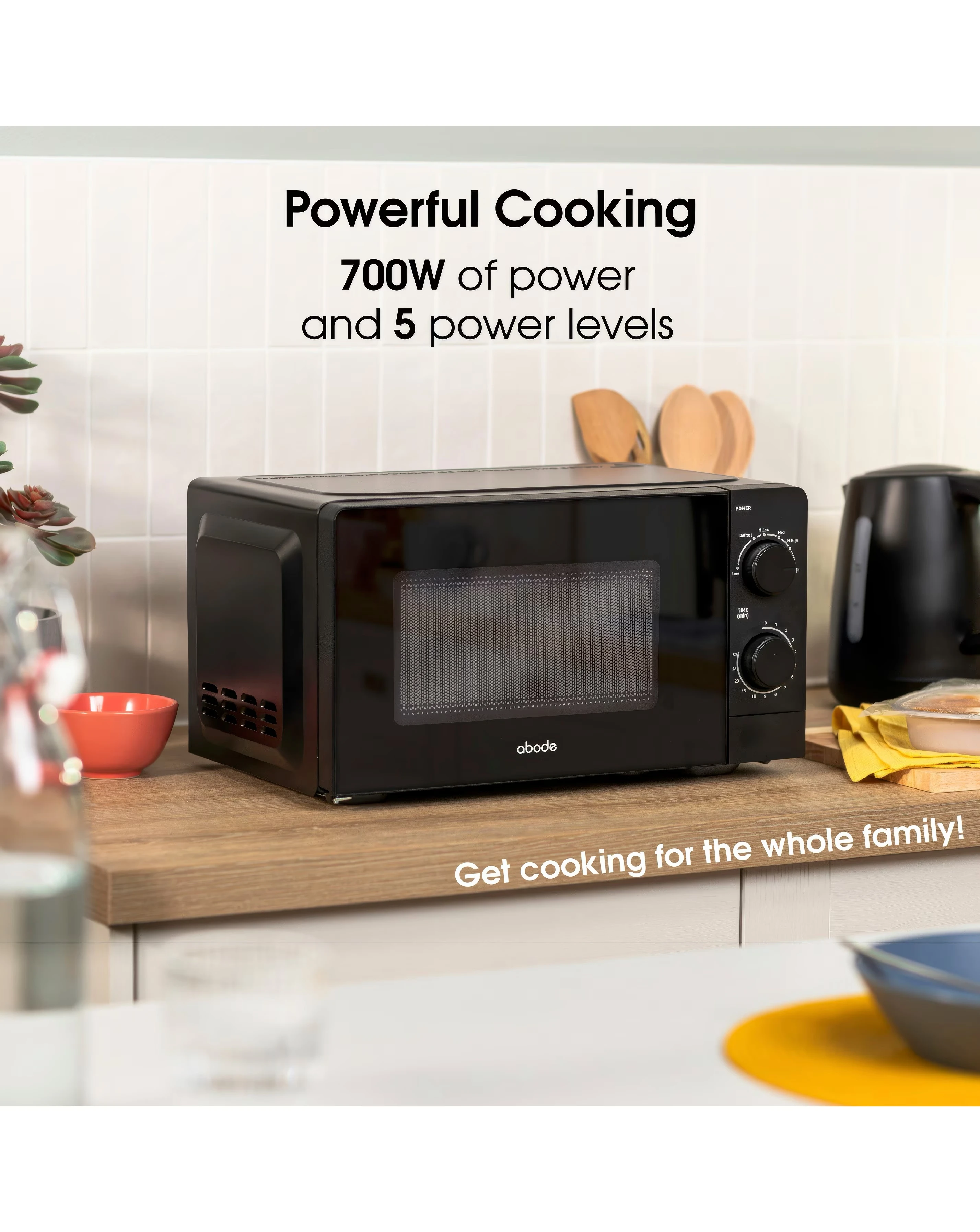 Abode AMM2005B 20L Manual Microwave - Black 6 Abode AMM2005B 20L Manual Microwave - Black