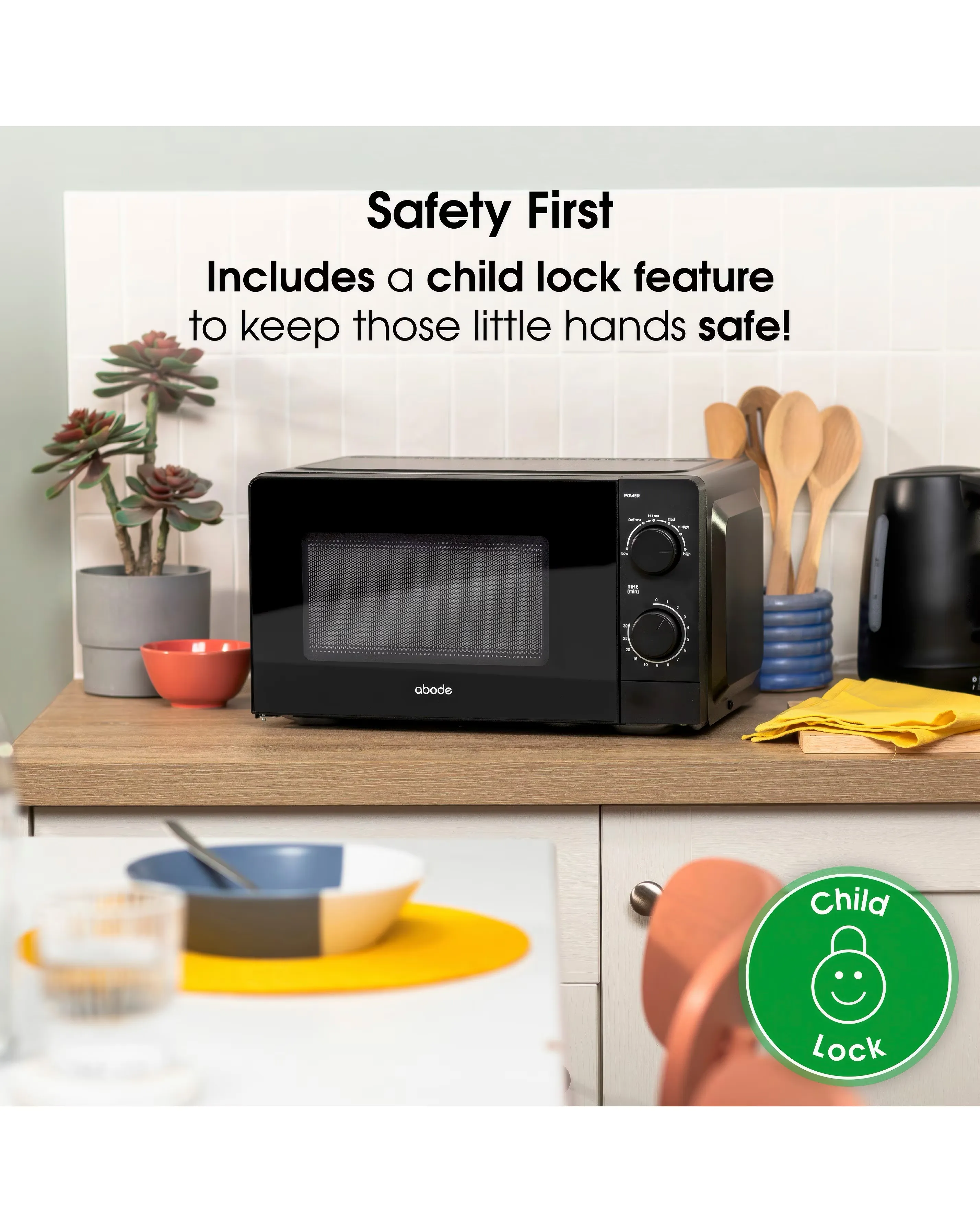 Abode AMM2005B 20L Manual Microwave - Black 9 Abode AMM2005B 20L Manual Microwave - Black