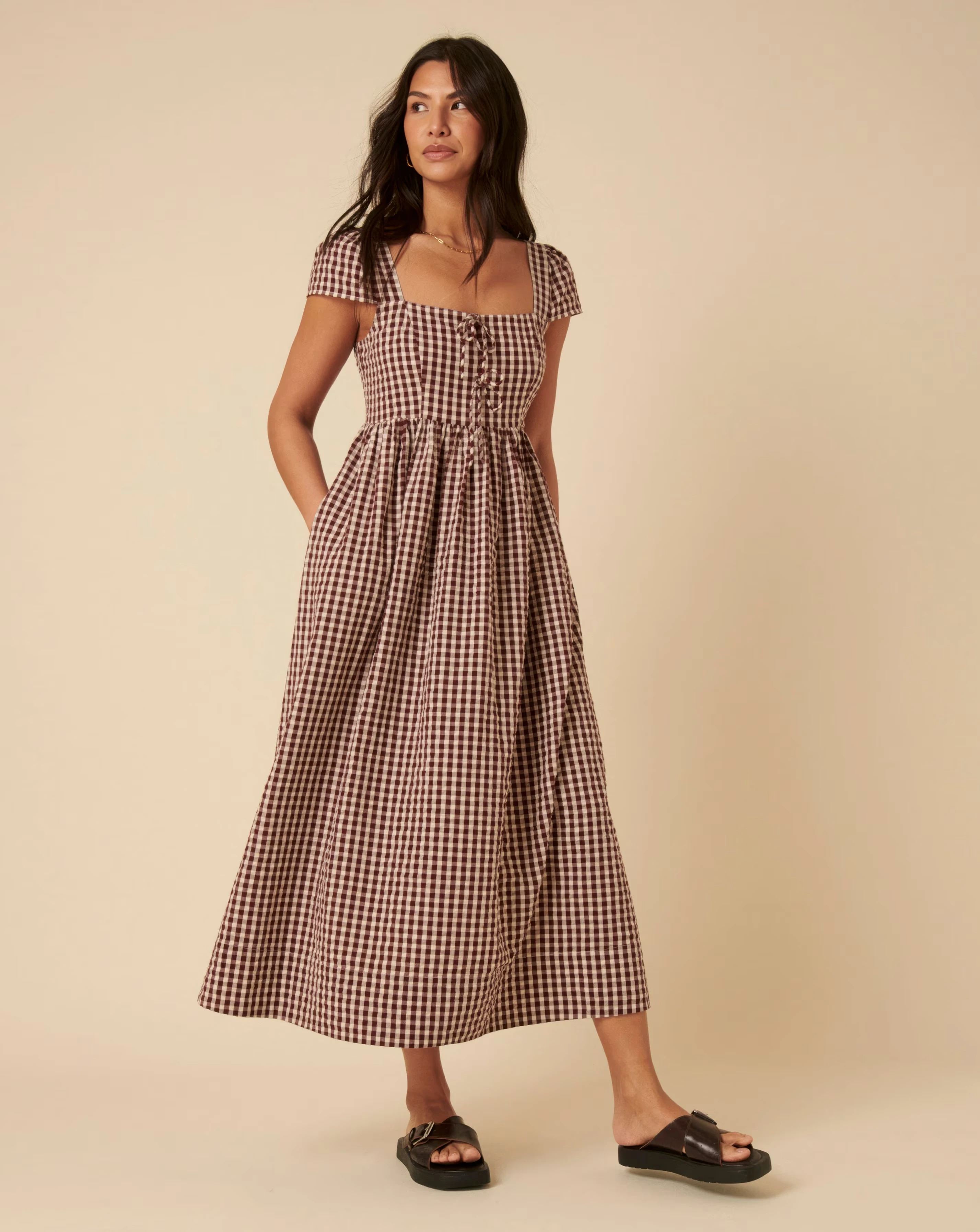 Nobodys Child Seersucker Check Dress 1 Nobodys Child Seersucker Check Dress