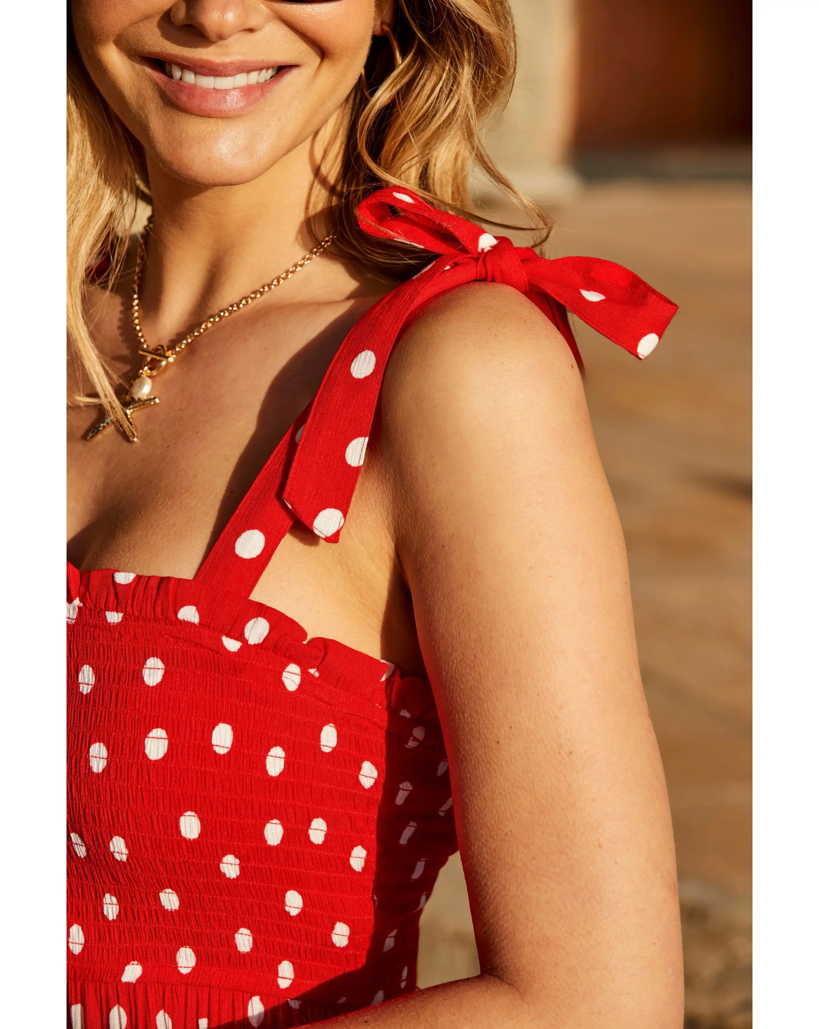 Sosandar Tie Shoulder Printed Dress 2 Sosandar Tie Shoulder Printed Dress
