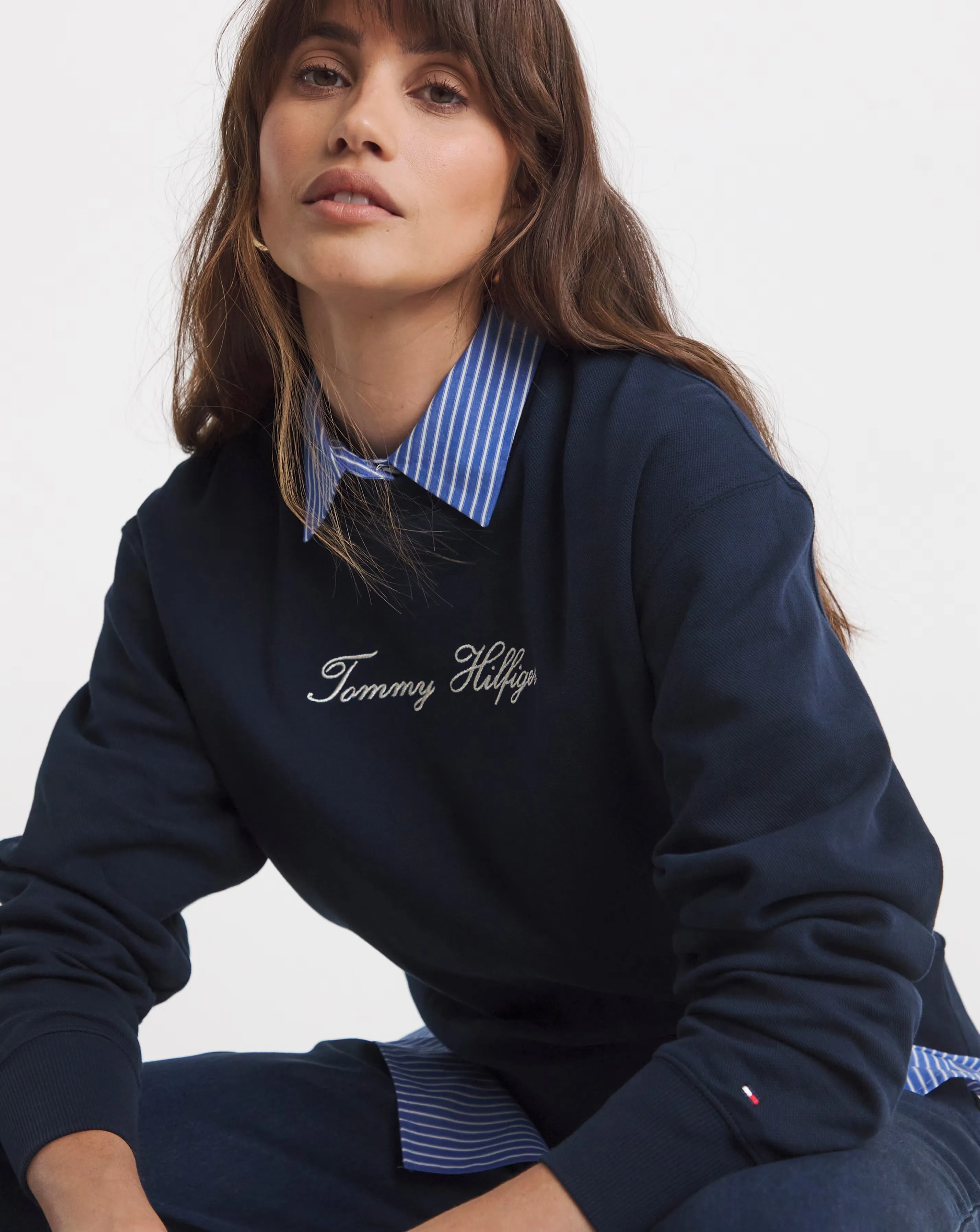 Tommy Hilfiger Lurex Script Sweatshirt 1 Tommy Hilfiger Lurex Script Sweatshirt