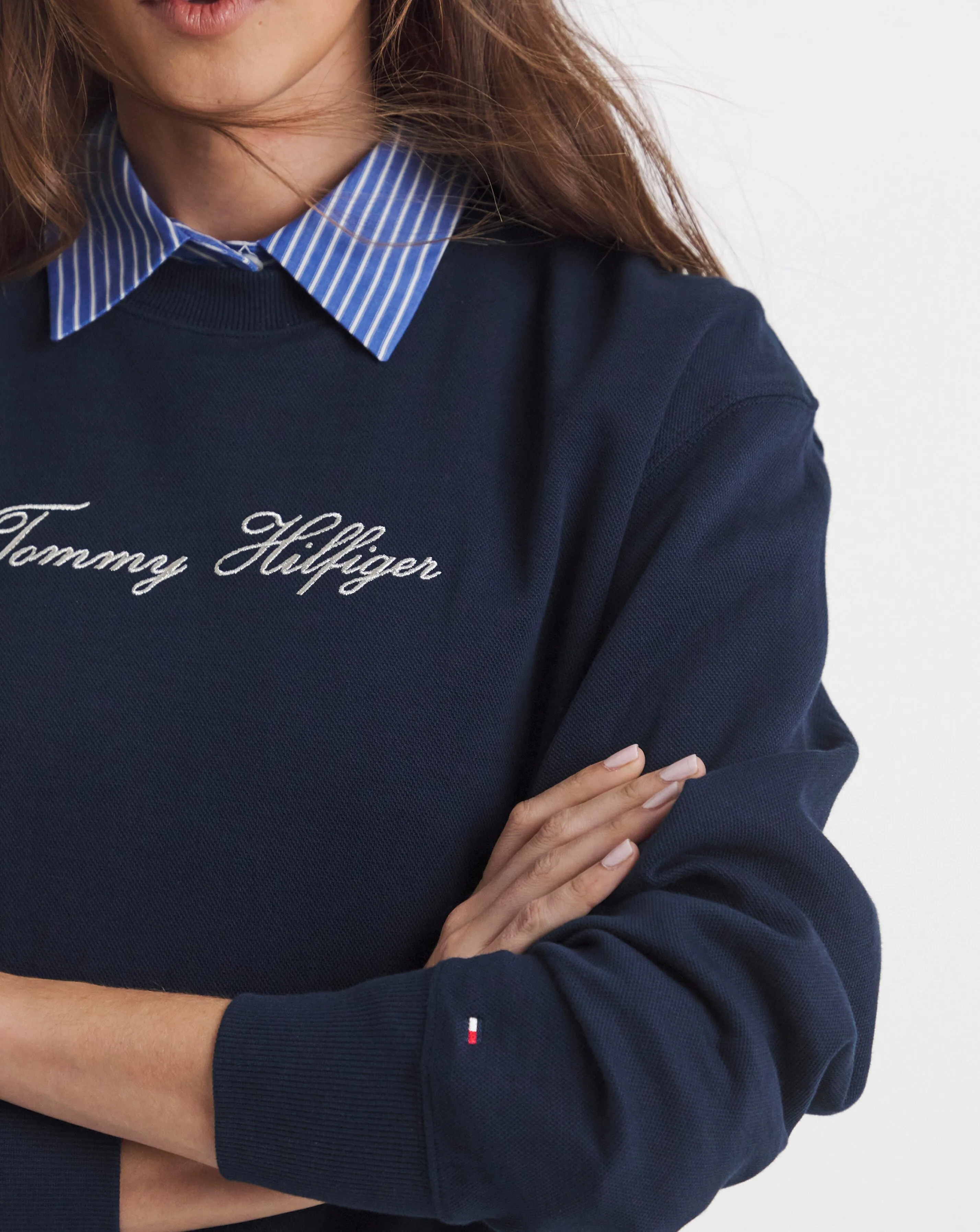 Tommy Hilfiger Lurex Script Sweatshirt 4 Tommy Hilfiger Lurex Script Sweatshirt