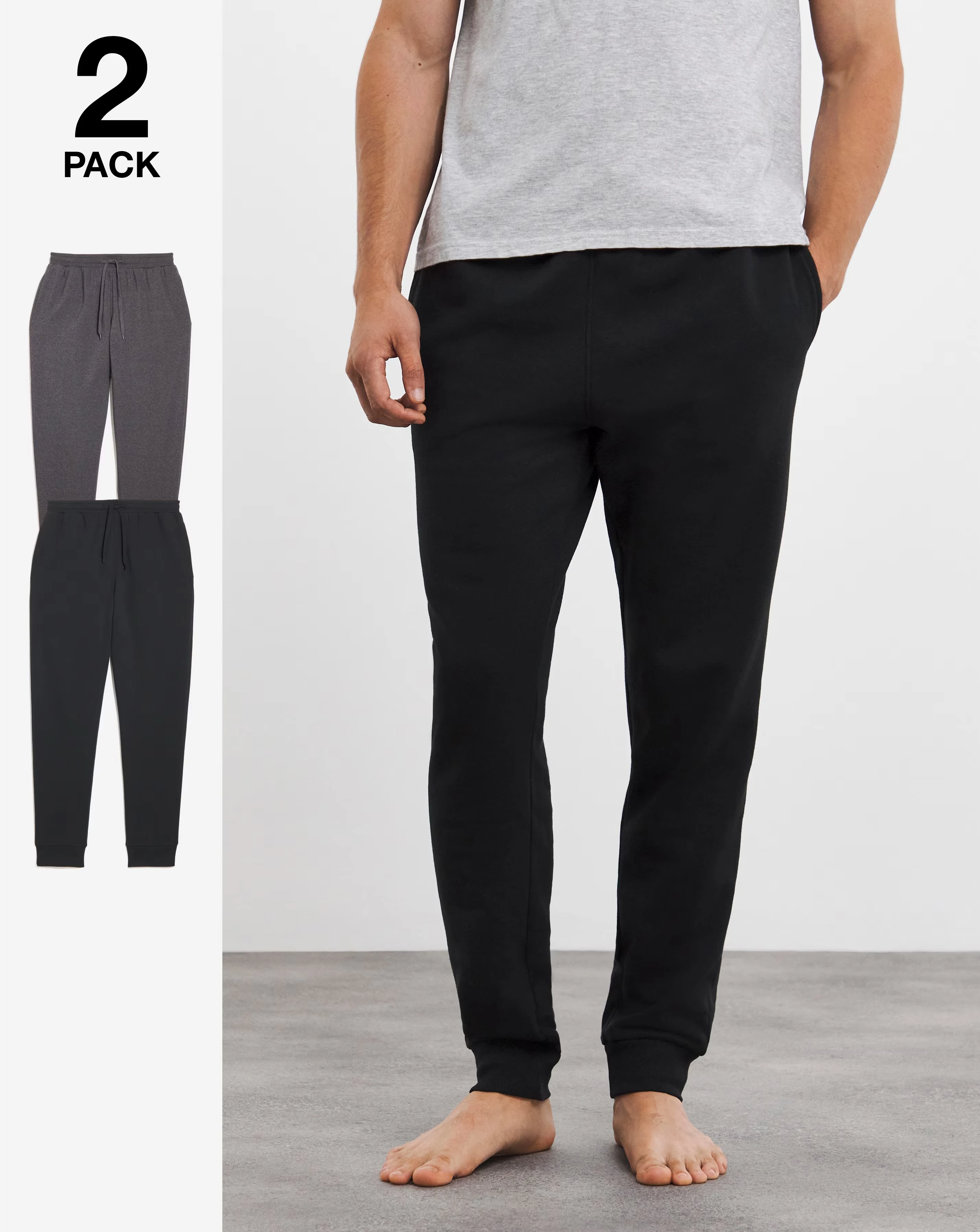 2 Pack Brush Back Lounge Joggers
