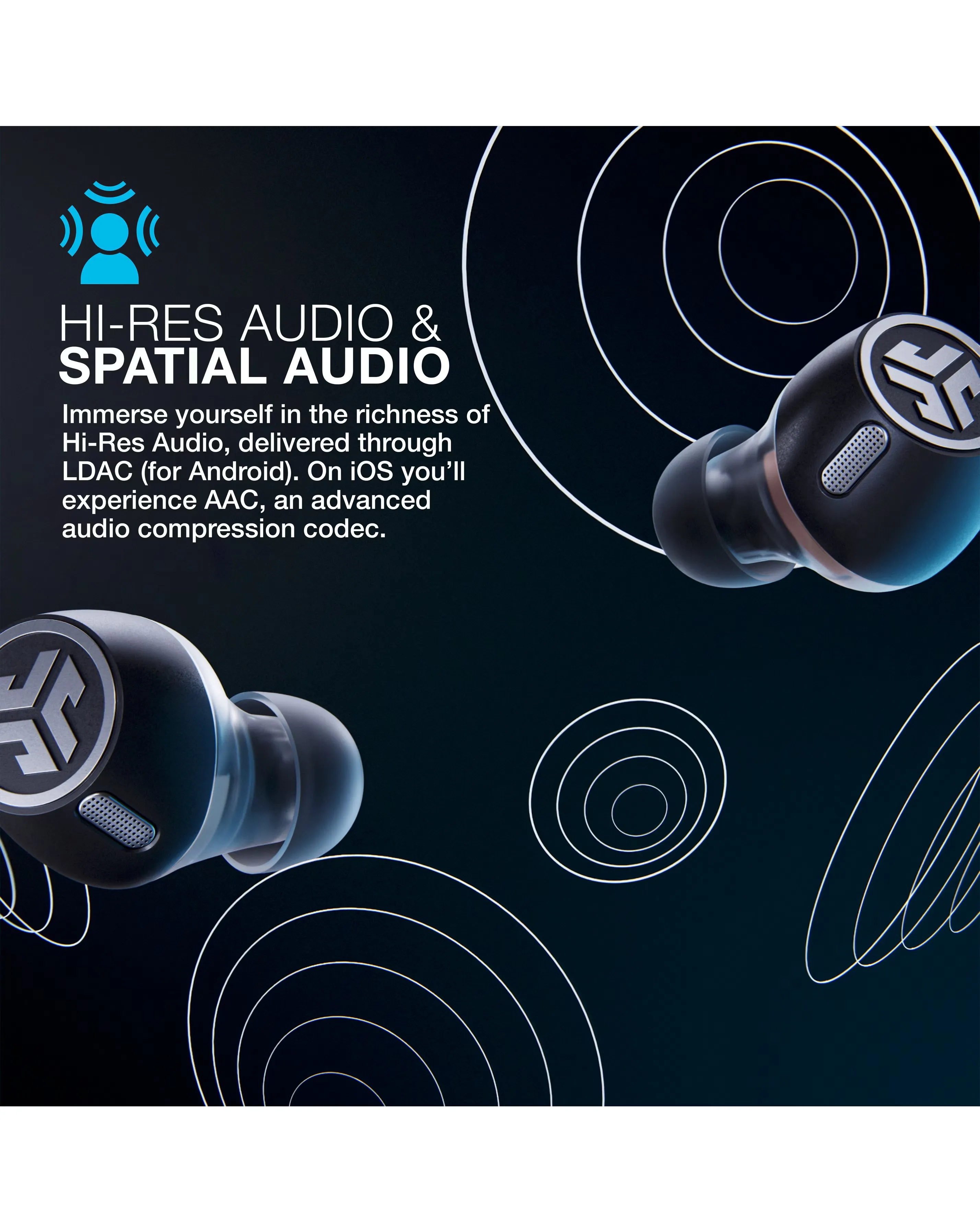 JLab Epic Lab Edition True Wireless Earbuds - Black 2 JLab Epic Lab Edition True Wireless Earbuds - Black