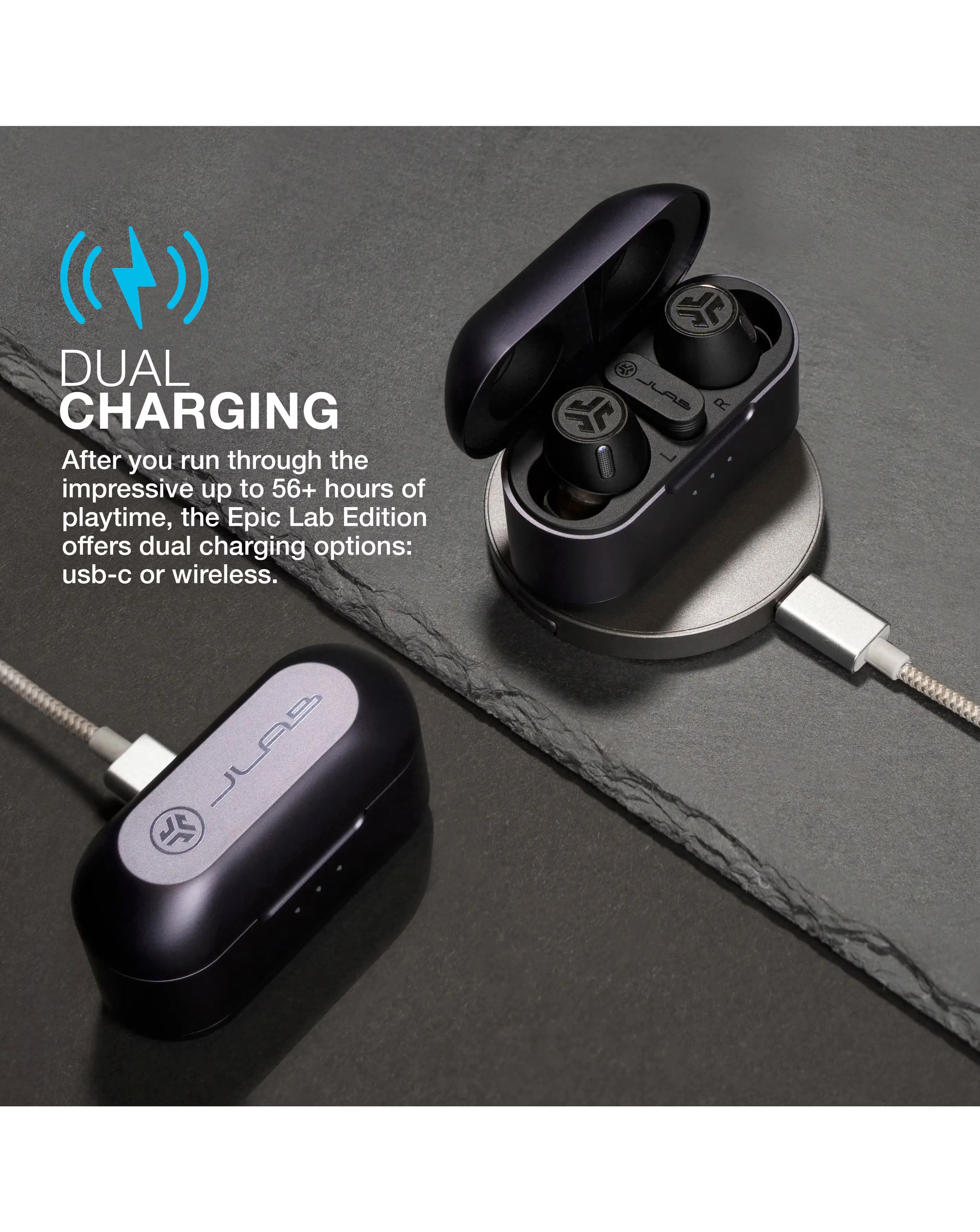 JLab Epic Lab Edition True Wireless Earbuds - Black 6 JLab Epic Lab Edition True Wireless Earbuds - Black